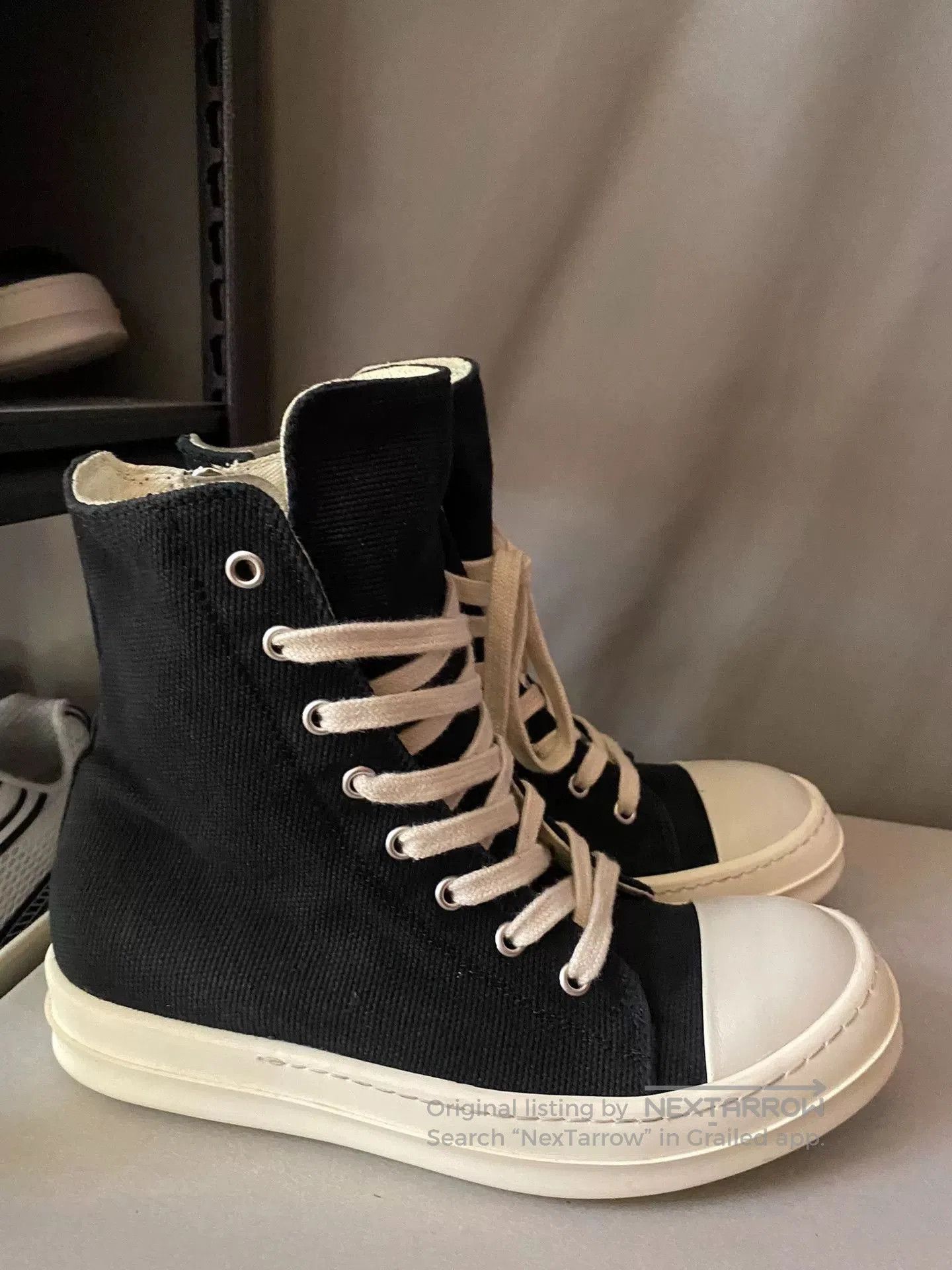 Rick Owens Rick Owens Canvas High-Top Sneakers. Size US 6 / IT 36 - 3 Thumbnail