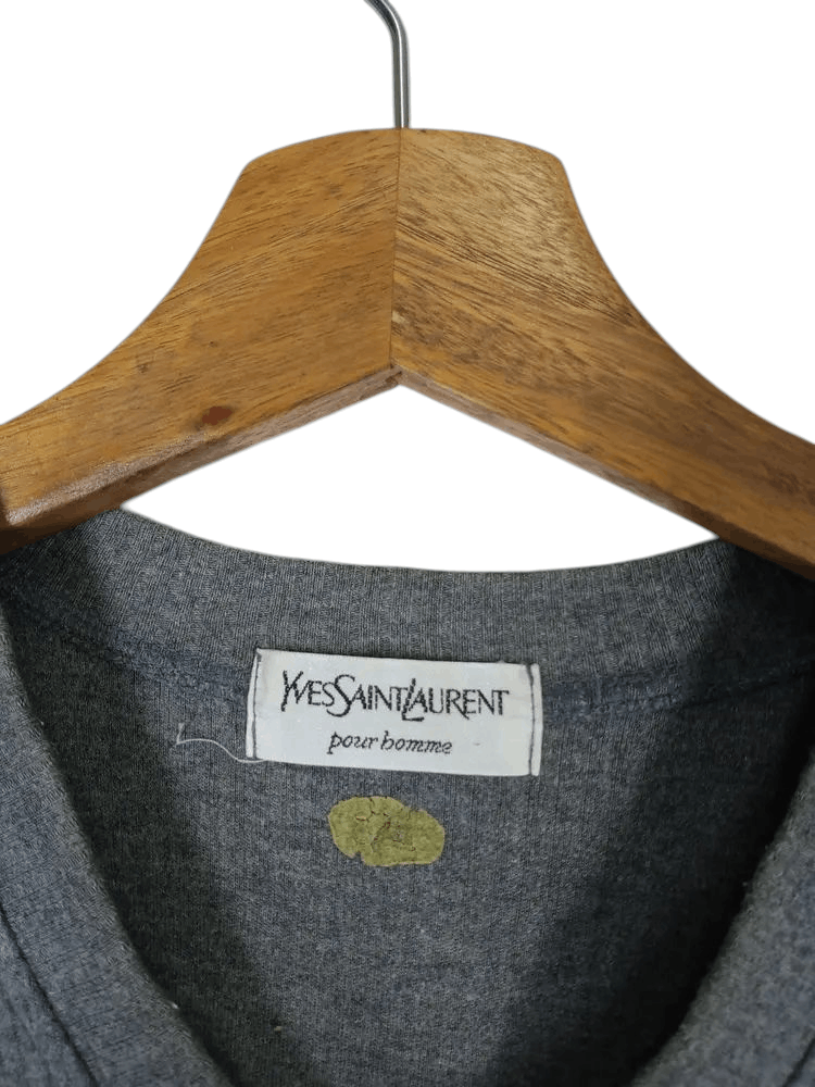 Yves Saint Laurent Vintage Yves Saint Laurent Pour Homme Big Logo Tshirt Size US M / EU 48-50 / 2 - 5 Thumbnail