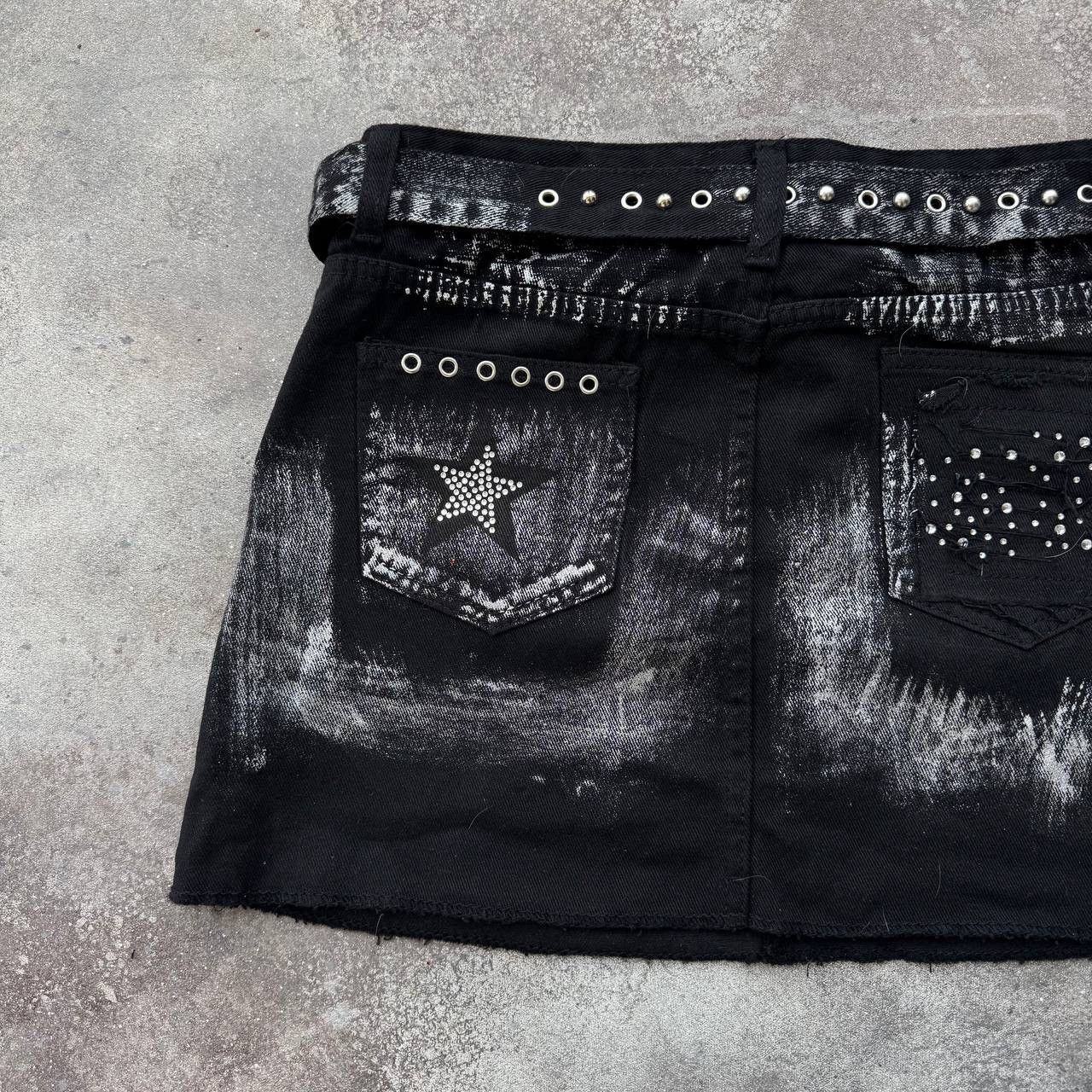 Japanese Brand Super Sexy Y2K Glam Faded Mini Skirt Size 27" / US 4 / IT 40 - 10 Thumbnail