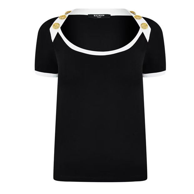 Balmain o1g2r1mq0924 T-Shirts in Black & White Size XS / US 0-2 / IT 36-38 - 1 Thumbnail