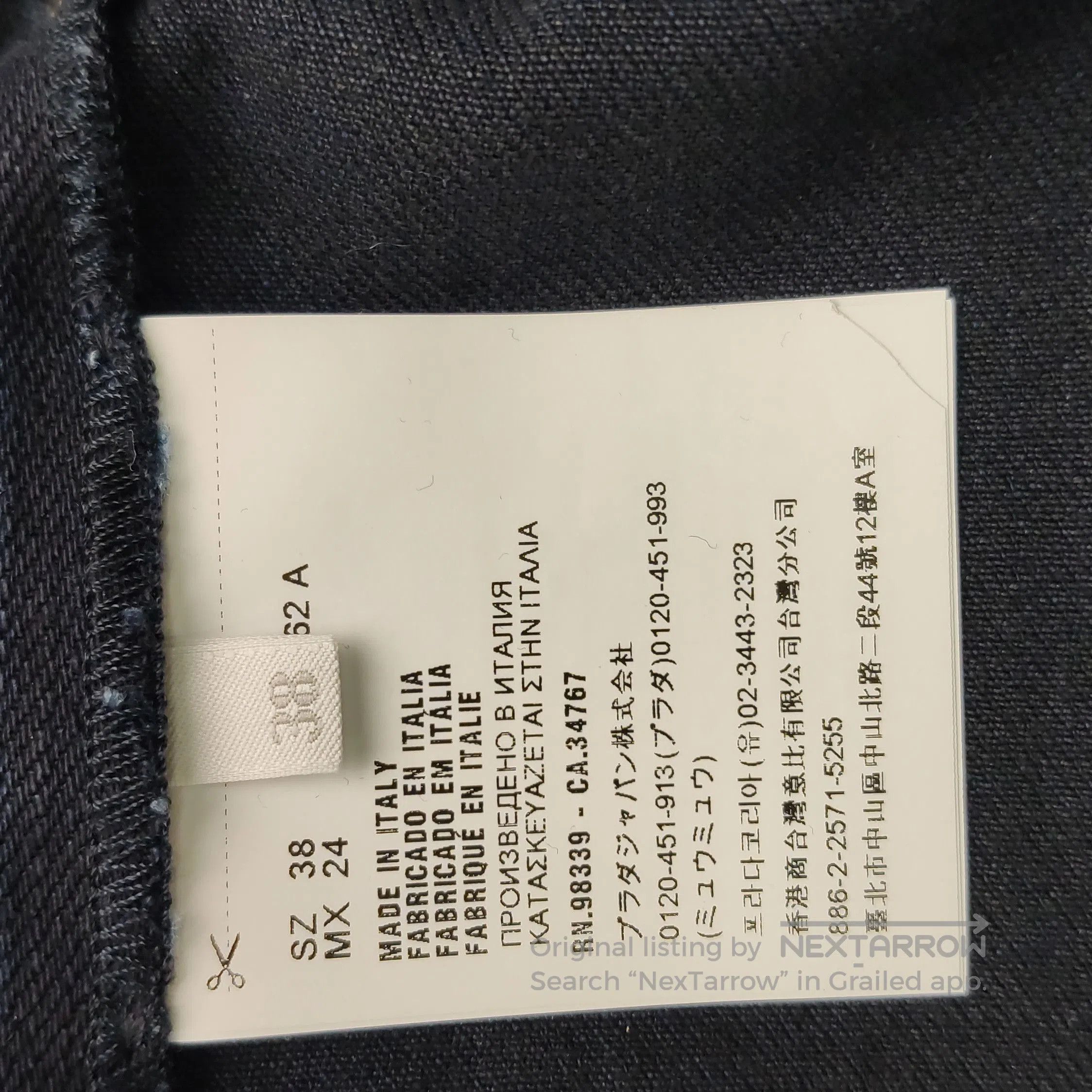 Prada Prada Logo Cotton Denim Trousers Size 38 . Size 37" - 8 Thumbnail