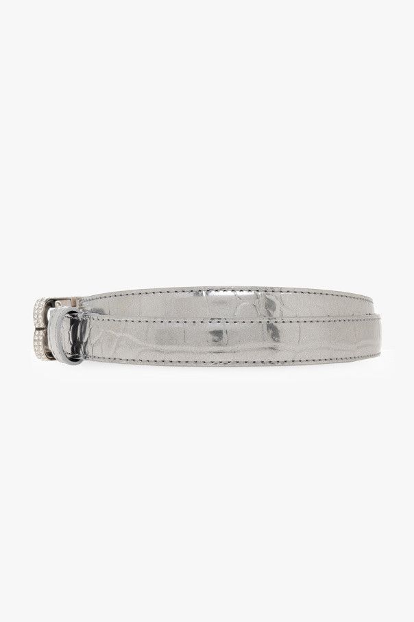 Balenciaga o1mt1gz1024 Size: 80 / BB Hourglass Thin Belt Crocodile Size ONE SIZE - 3 Thumbnail