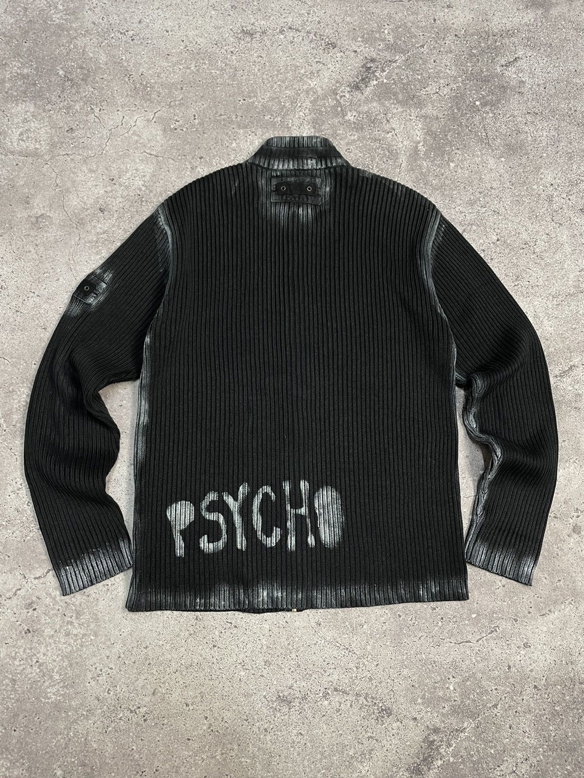 Vintage Diesel Style striped Sweater Faded Efect 00s