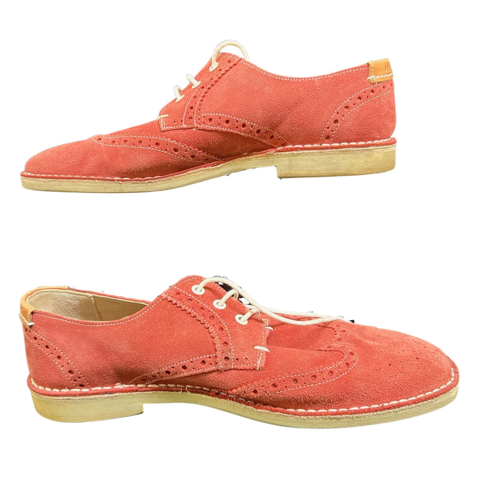 Ted Baker Ted Baker London Jamfro Mens Coral Suede Brogue Oxford Shoes Size US 9 / EU 42 - 4 Thumbnail