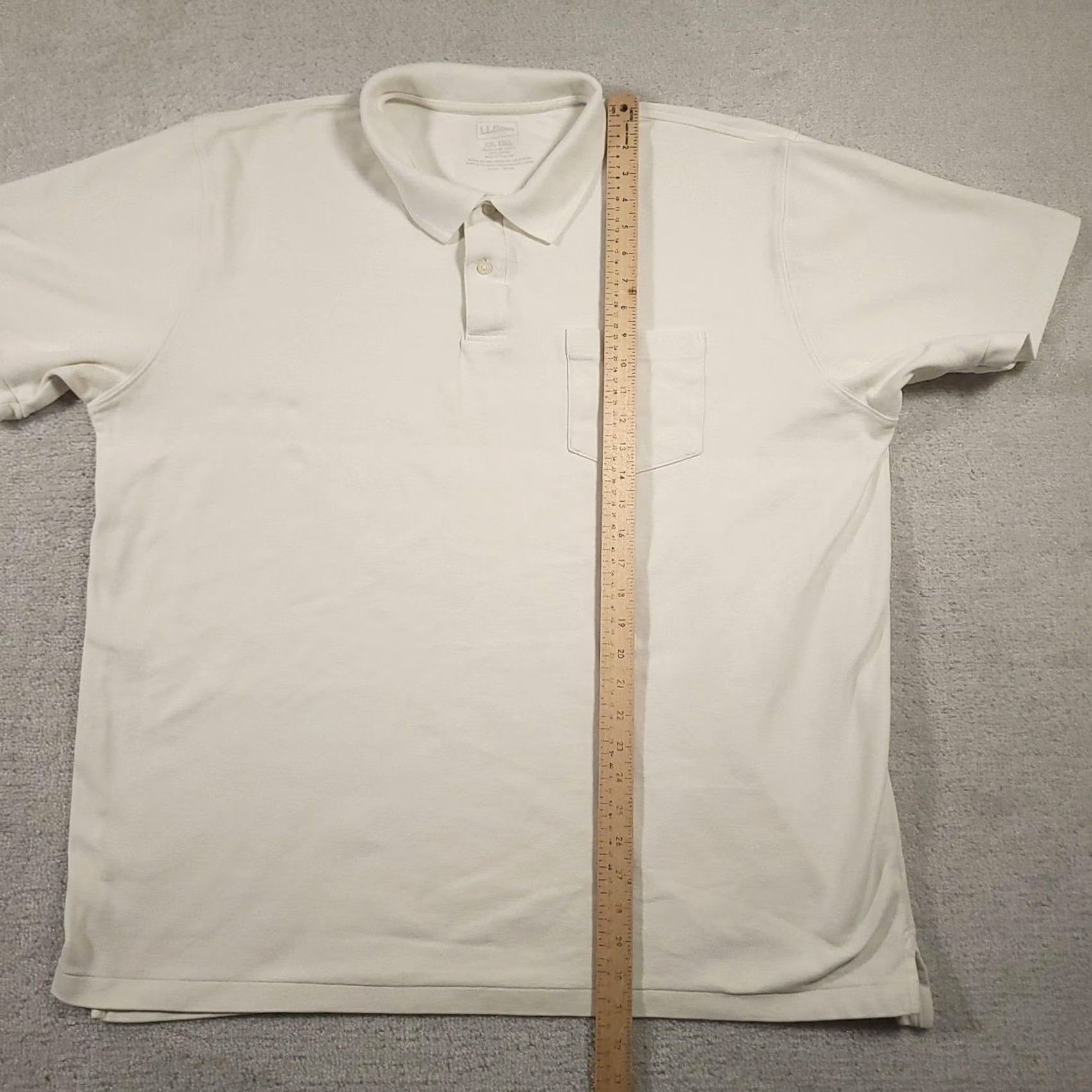 Vintage VINTAGE L.L.Bean Polo Shirt Mens 2XLT Tall White Pique Knit Short Sleeve Chest Pocket Shirt Mens XXL Tall White Pique Knit Polo Pocket Casual Men Size US XXL / EU 58 / 5 - 6 Thumbnail
