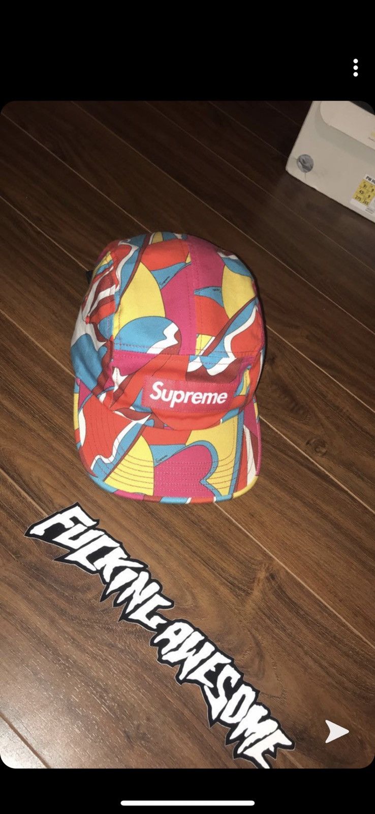 image of Supreme Abstract Camp Cap in Blue, Men's