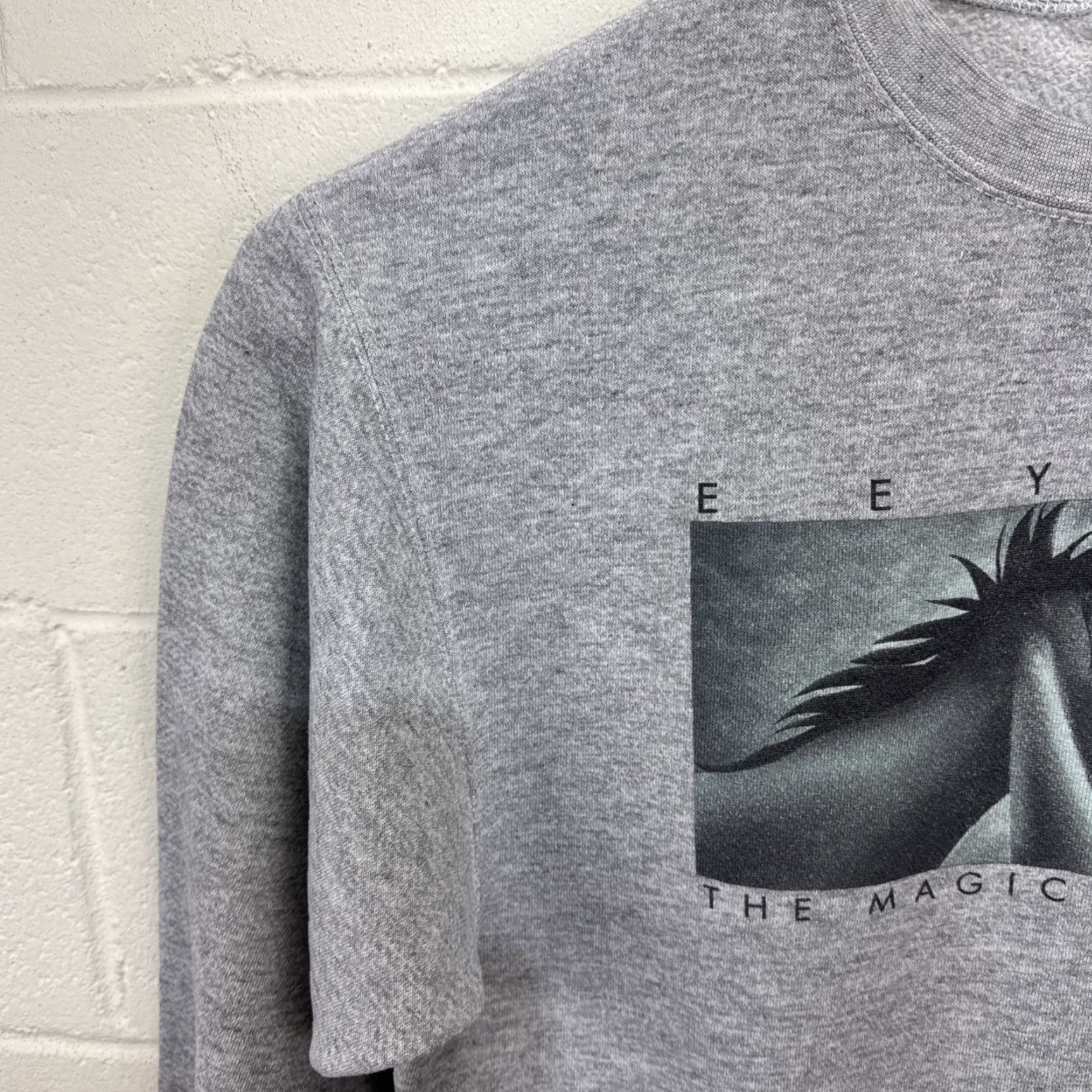Disney VINTAGE Disney Eeyore Sweatshirt Crewneck Unisex Adults Gray 90s Art Butterfly Cartoon Graphic Print Heavyweight Cotton Polyester Disney Store Size US L / EU 52-54 / 3 - 6 Thumbnail