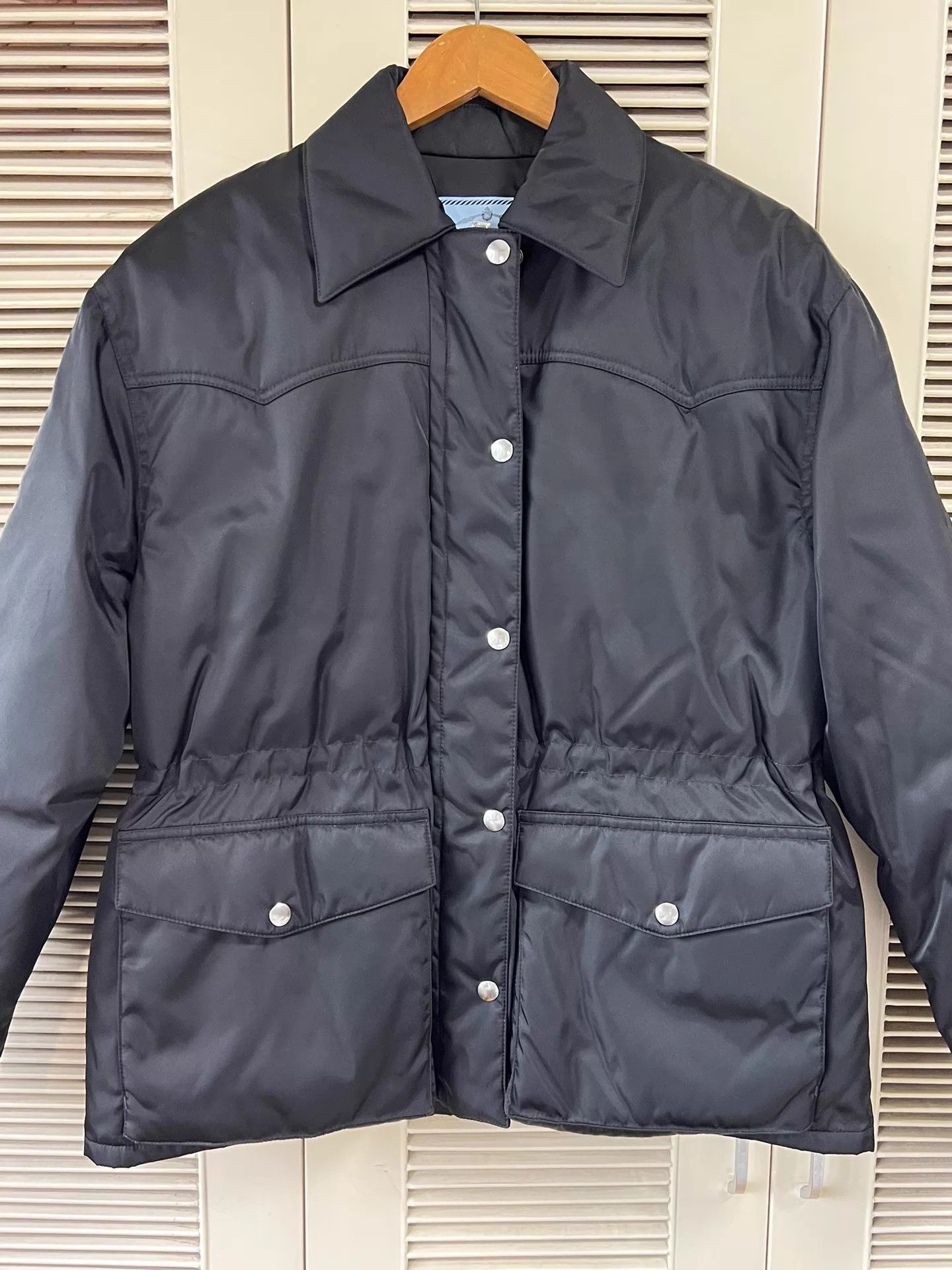 Prada Prada Recycled Nylon Down Jacket Black Size 38 Size XS / US 0-2 / IT 36-38 - 3 Thumbnail