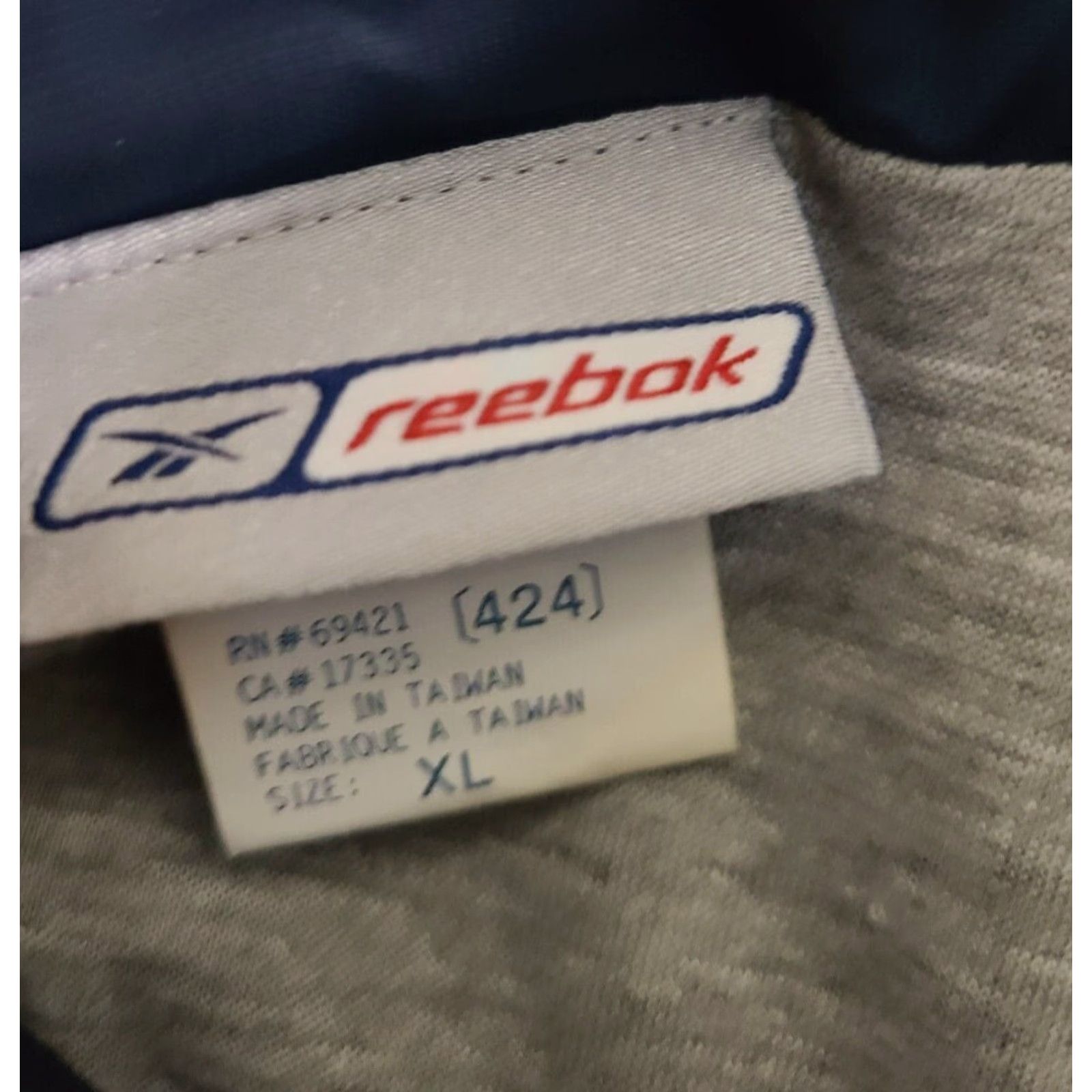 Reebok VINTAGE Reebok Windbreaker Jacket Men XL Navy Blue Athletic Performance 90s Sports Retro Full Zip Pockets Lined Nylon Size US XL / EU 56 / 4 - 6 Thumbnail