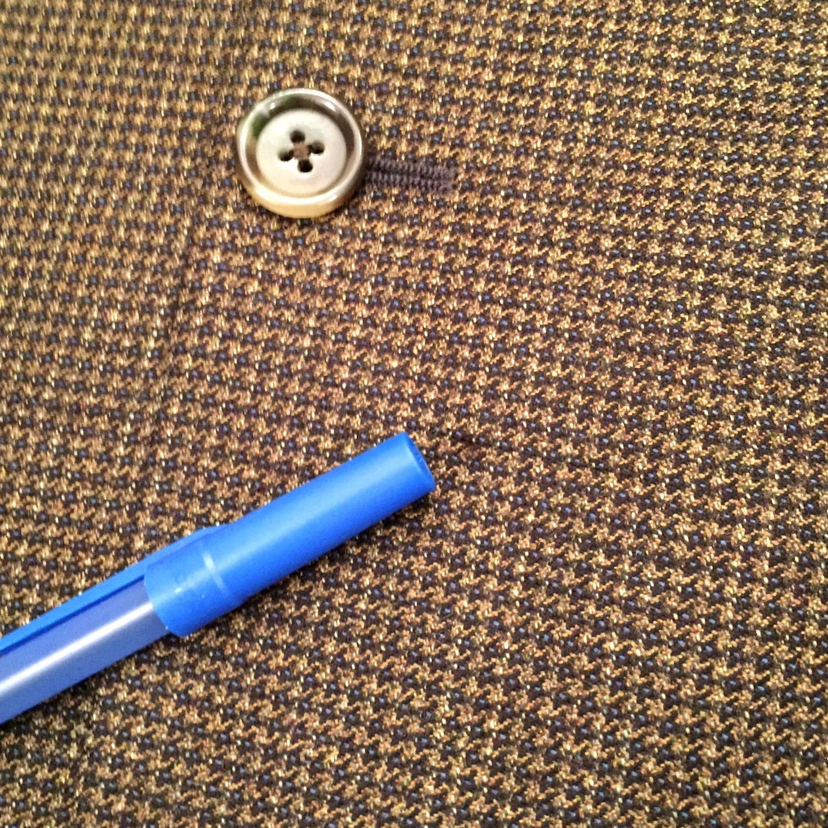 Vintage Blazer Sport Coat Mens 42 Long Brown Houndstooth Wool Blazer Coat Blazer Mens 42 Long Brown Houndstooth Wool Sport Coat Size 42R - 7 Thumbnail