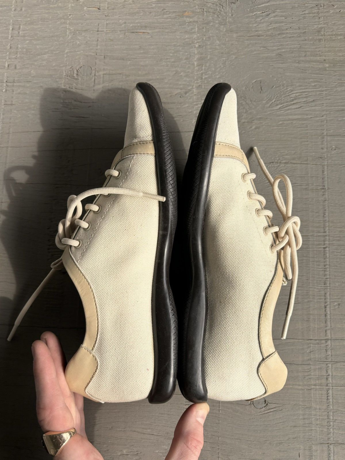 Prada × Vintage 2000s Prada Shoes Vintage Square Toe Sport Canvas 90s 3864 Size US 7 / IT 37 - 12 Thumbnail