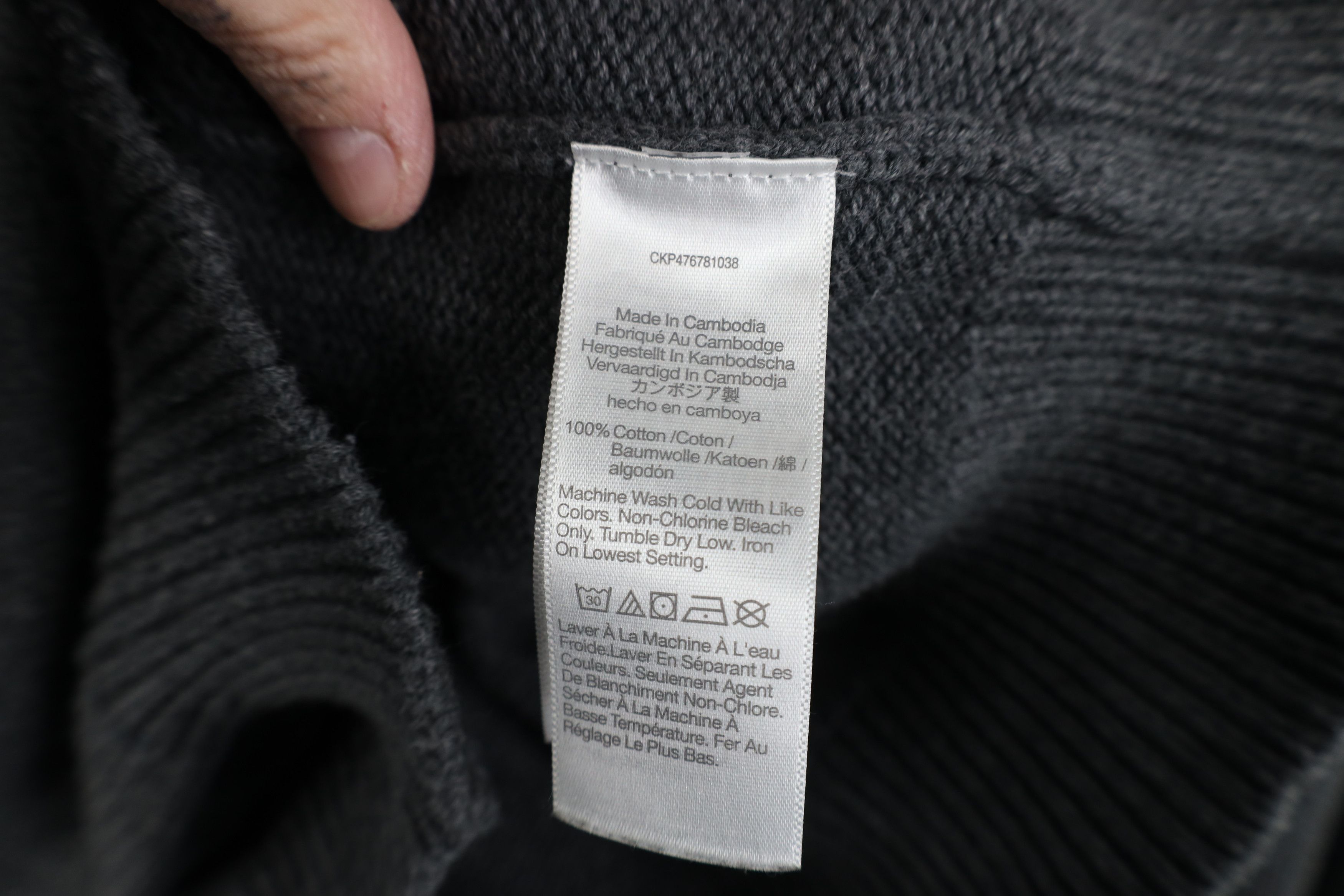 Madewell Madewell Blank Cotton Ribbed Knit Turtleneck Sweater Gray Size XL / US 12-14 / IT 48-50 - 8 Thumbnail