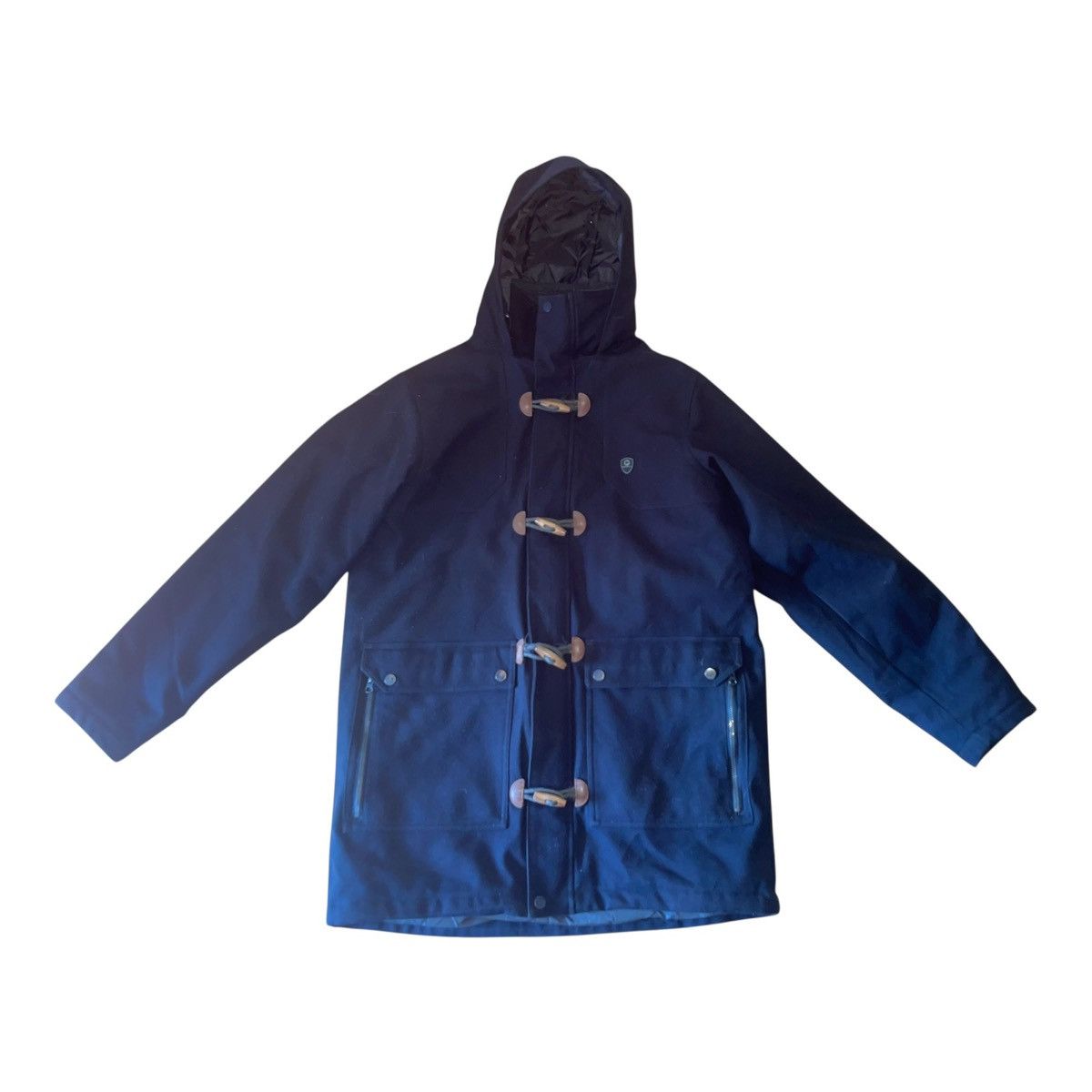 Merrell Merrell Womens Large Hooded Wool Navy Blue Toggle coat Size L / US 10 / IT 46 - 7 Thumbnail
