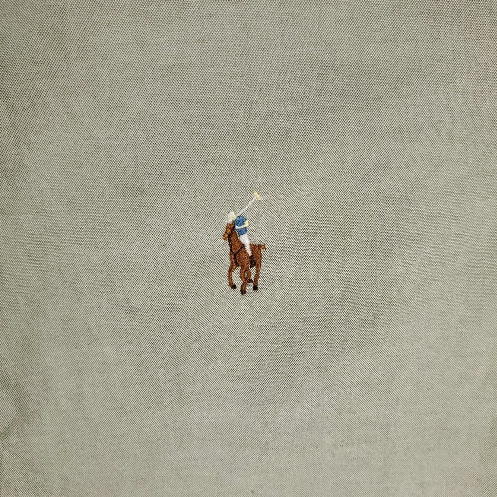 Ralph Lauren Ralph Lauren Shirt Mens 15.5 Gray Pony Dress Button-Down Long Sleeve Non-Iron Regular Fit 100% Cotton Casual Workwear Mens Size 40R - 2 Thumbnail