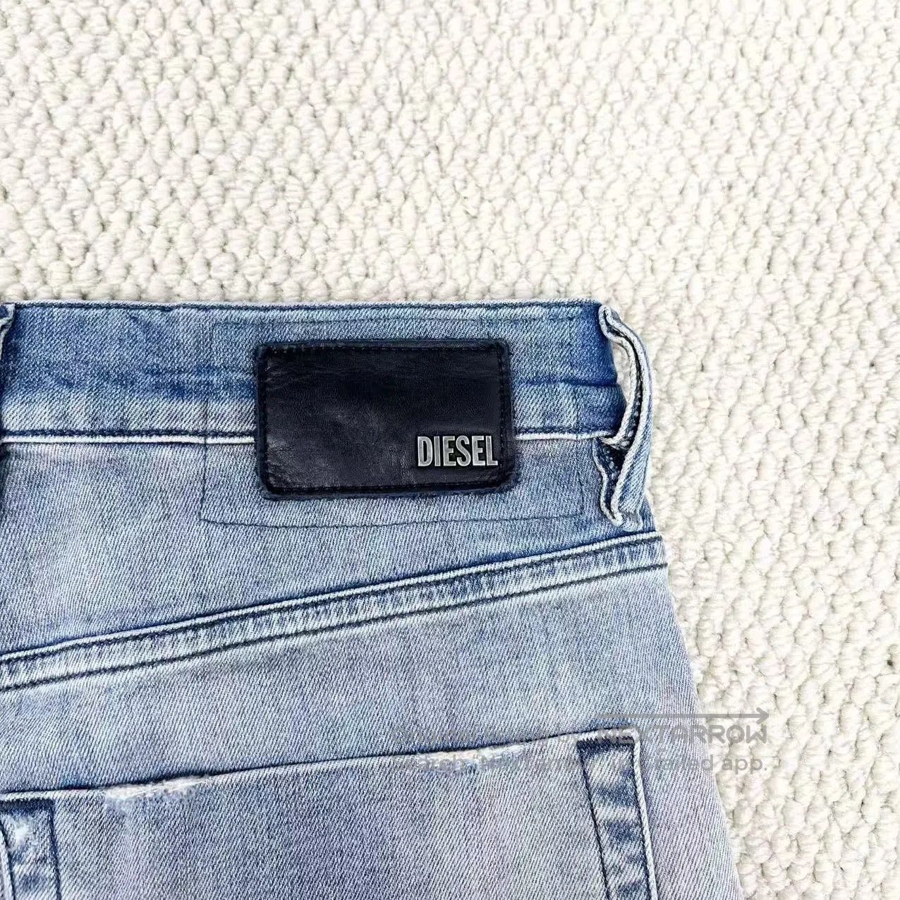 Diesel Diesel Light Blue Washed Mud-Dyed Distressed Scratch Logo Size US 30 / EU 46 - 5 Thumbnail