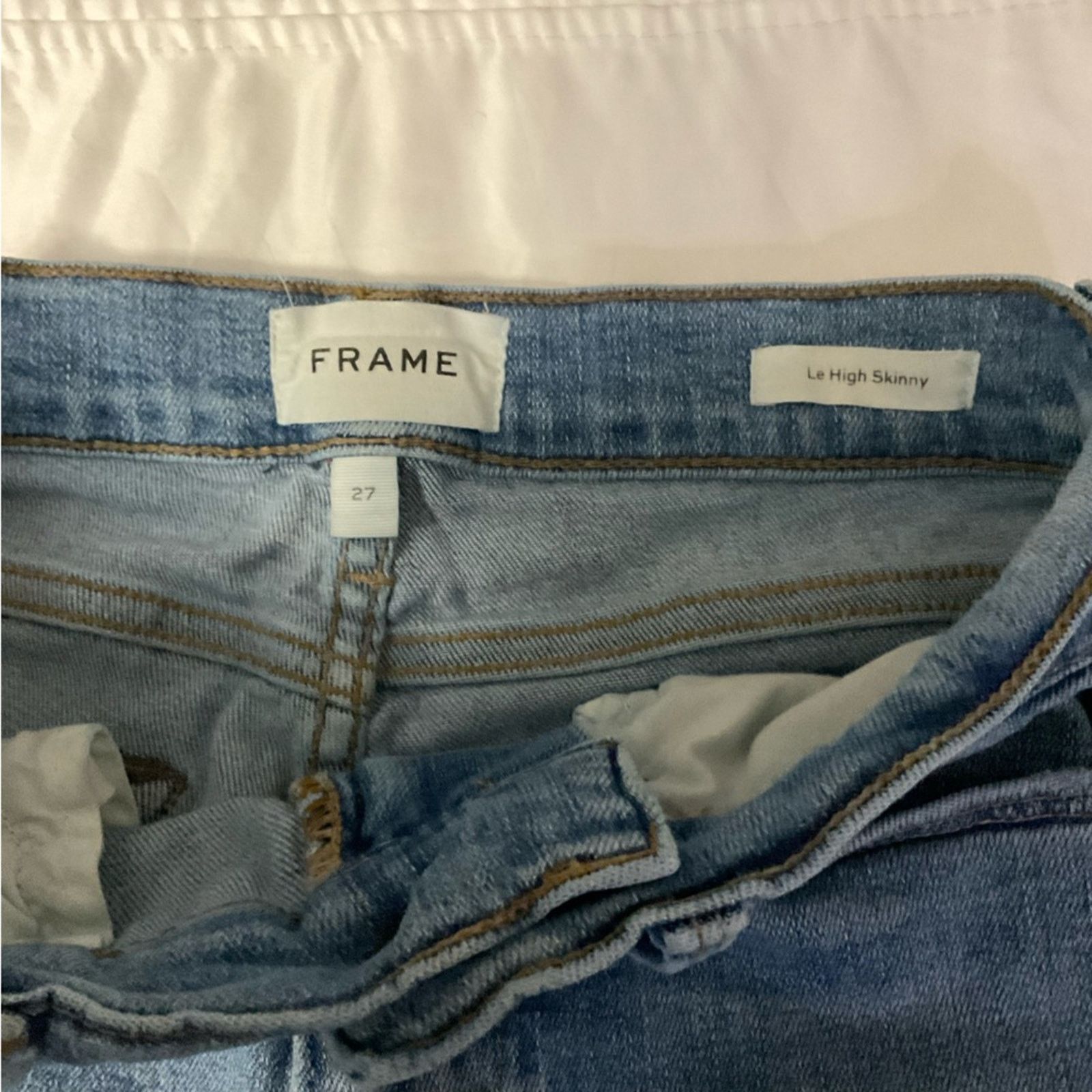 Frame FRAME Denim Le High Skinny Blue Jean 27 Size 27" / US 4 / IT 40 - 9 Thumbnail