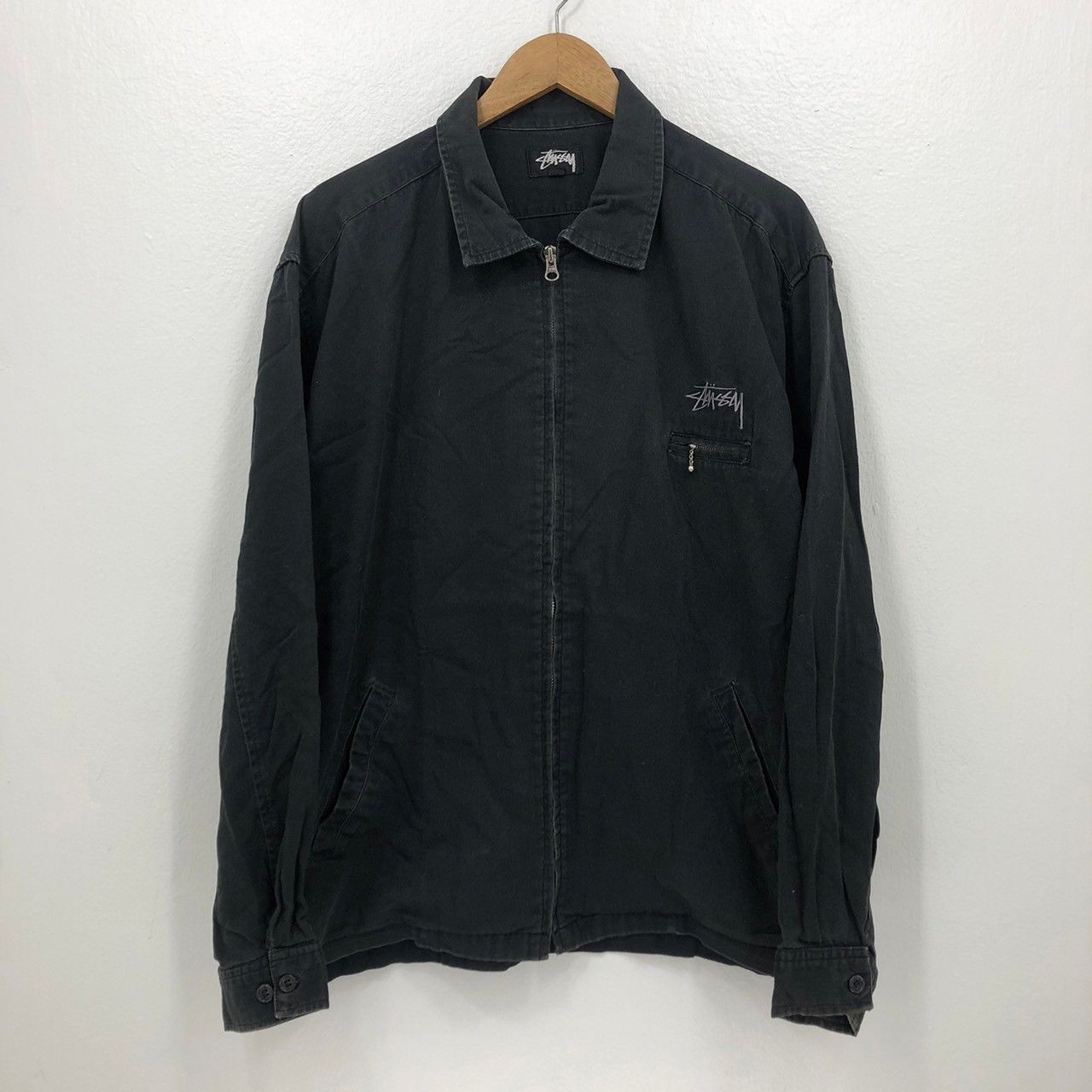 Stussy × Vintage Vintage STUSSY Jacket Mini Logo Full Zip BN