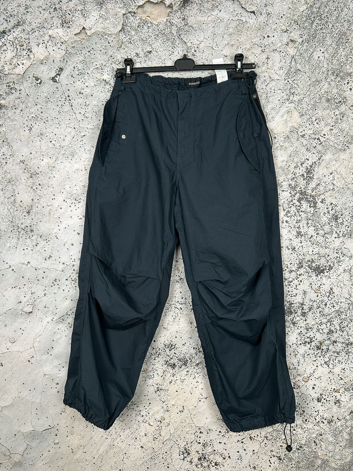 Vintage Parachute Cargo Pants Military Hype Streetwear Rare