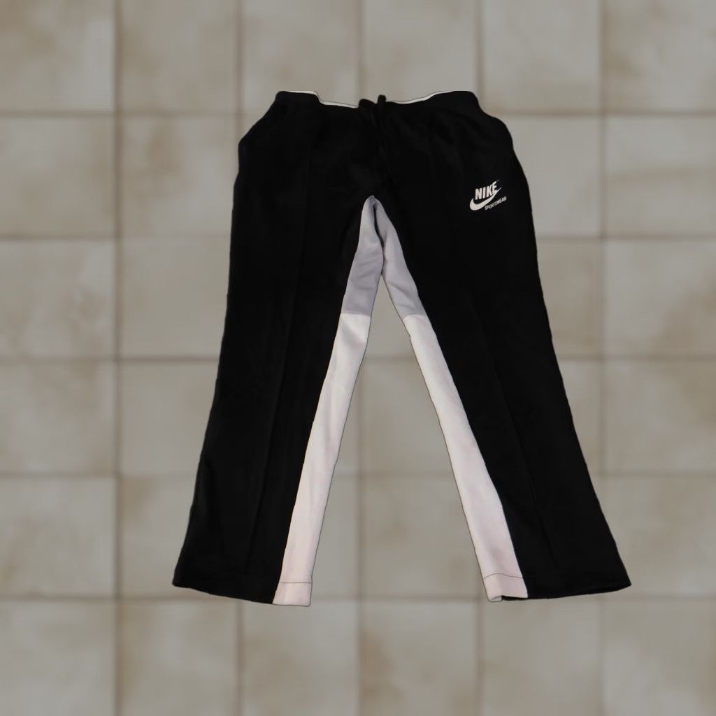 Nike Nike Sportswear Track Pants Mens XL Black White Pockets Side Stripe Gym Training Jogging Size US 36 / EU 52 - 1 Thumbnail