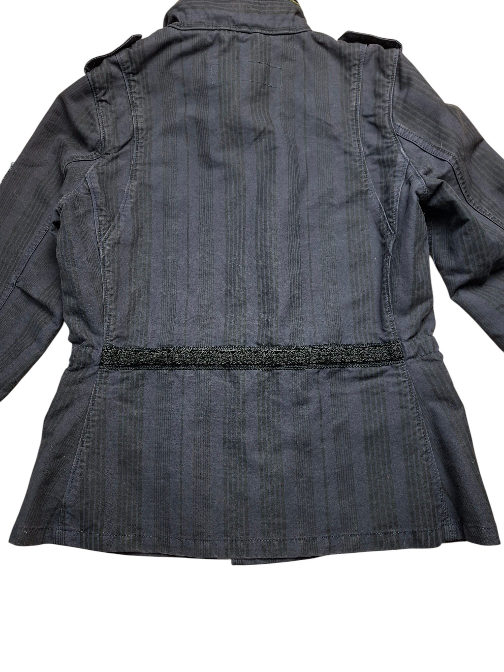 CLOSED Vintage CLOSED Authentic Military Jacket Navy Grey Striped Size M / US 6-8 / IT 42-44 - 10 Thumbnail