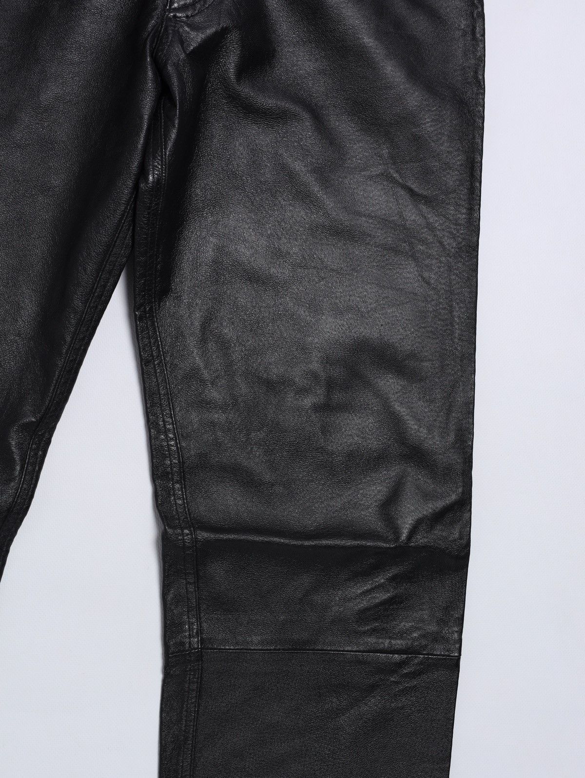 Genuine Leather Vintage Biker Leather Pants ykk Gore Size US 33 - 5 Thumbnail