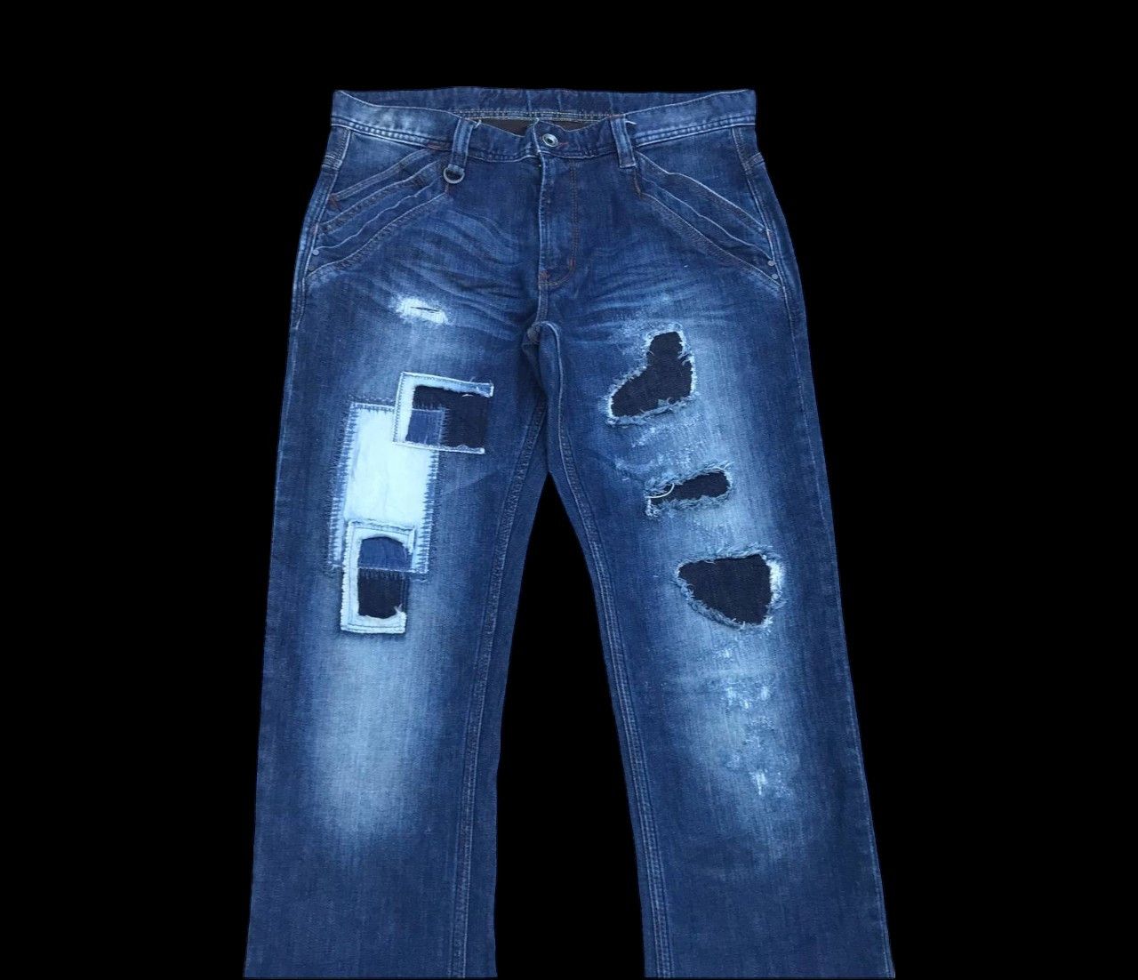 Japanese Brand × Nicole Club × Tornado Mart FLARED NCFM Japan patched distressed tornado mart style Size US 31 - 2 Thumbnail