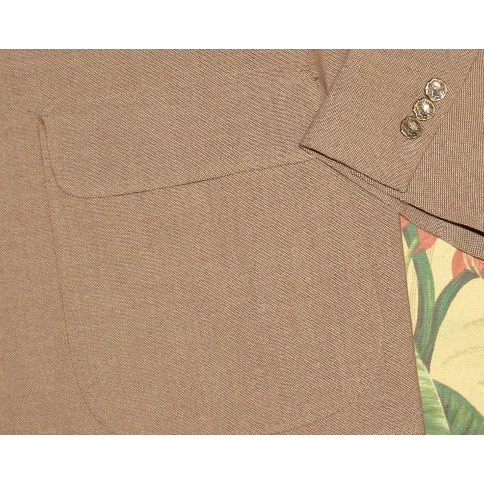 Sid Mashburn SID MASHBURN Ghost Rider Blazer Tan Hopsack Wool Blazer Sport Coat Jacket US 50R Mens Blazer Tan Wool 50R US Ghost Rider Size 50R - 3 Thumbnail