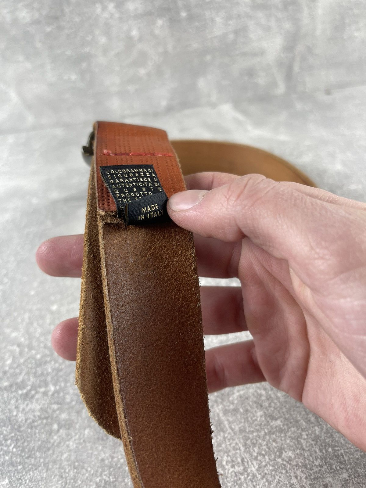 Just Cavalli Just Cavalli Y2K Vintage Leather Belt Brown Textured Size ONE SIZE - 10 Thumbnail