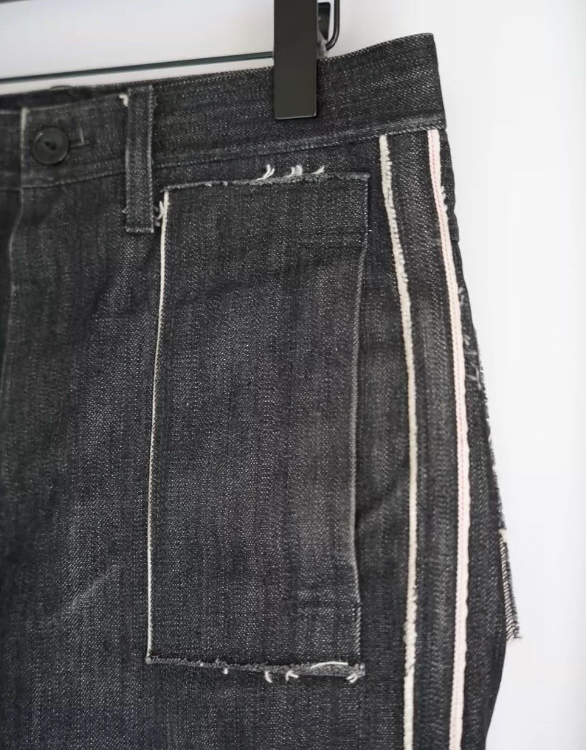 Yohji Yamamoto Yohji Yamamoto 15ss Sheared Ear Fur Trim Patchwork Jeans Size US 32 / EU 48 - 3 Thumbnail