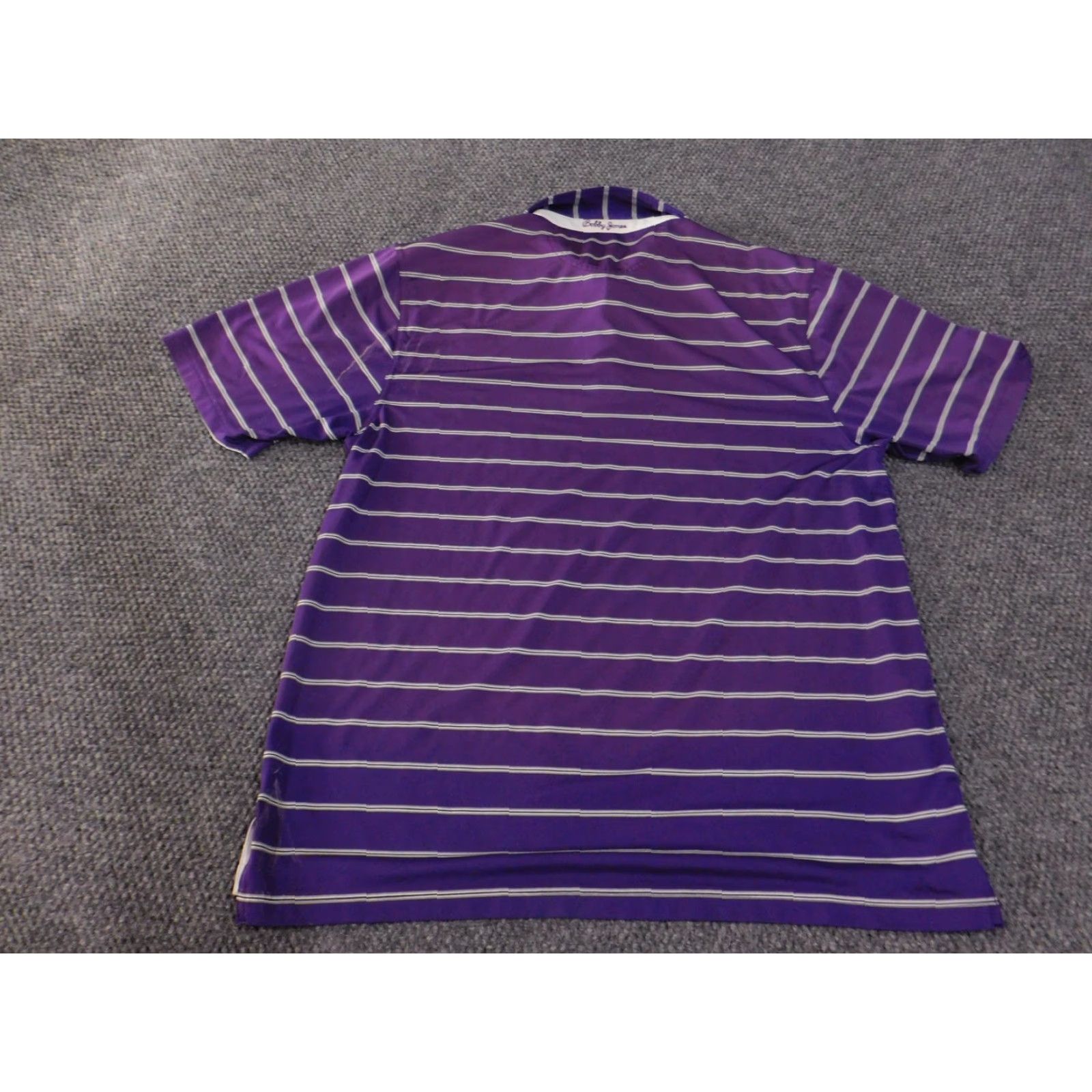 Vintage Bobby Jones Polo Shirt Mens XL Purple Striped Lightweight Performance Golf Breathable Moisture Wicking Classic Short Sleeve Size US XL / EU 56 / 4 - 7 Thumbnail