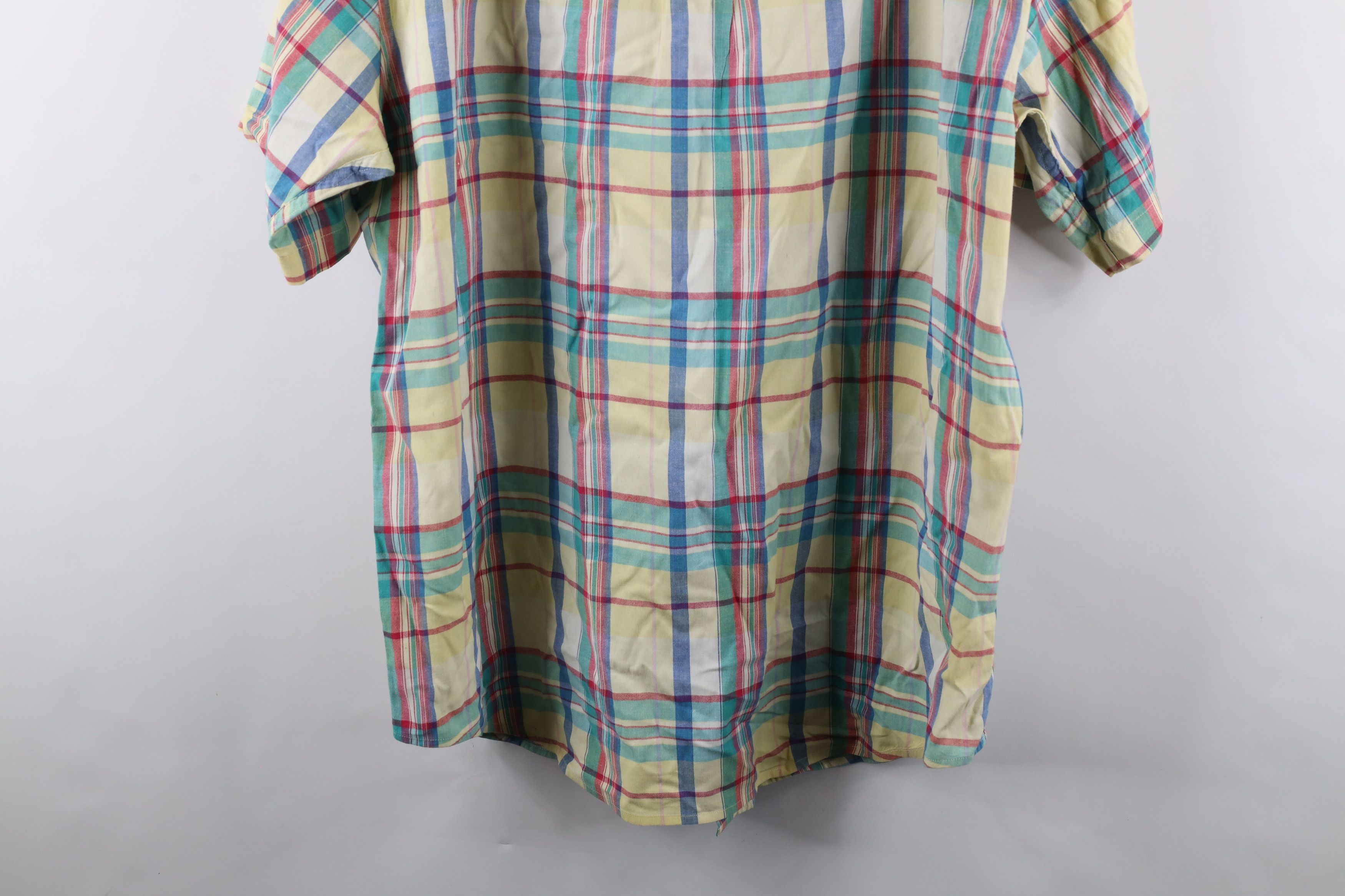 Lands' End × Vintage Vintage 90s Lands End India Madras Plaid Button Down Shirt Size US L / EU 52-54 / 3 - 11 Thumbnail