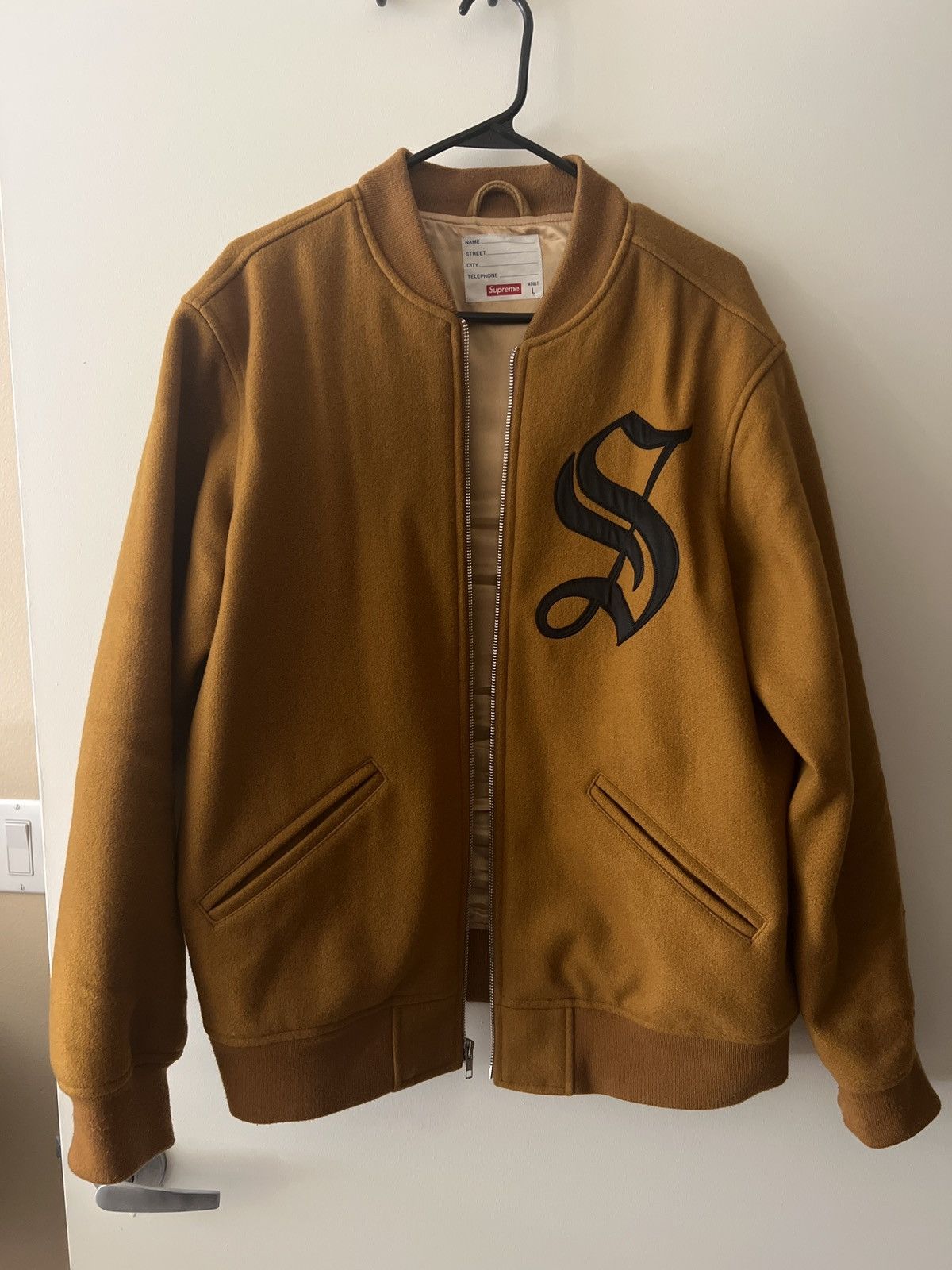 Supreme Supreme Old English Varsity Jacket Large | Grailed