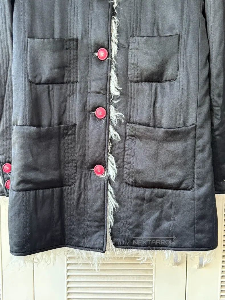 Chanel Chanel Black lamb wool collar jacket Size XXS / US 00 / IT 34 - 5 Thumbnail