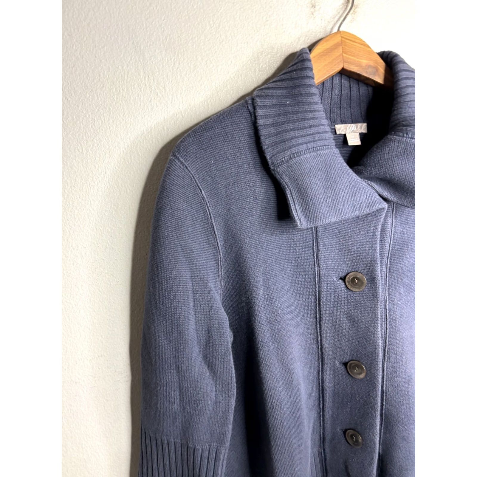 J. Jill J. Jill Cardigan Sweater Blue Double Knit Knitwear XS? No, Size M Size M / US 6-8 / IT 42-44 - 2 Thumbnail