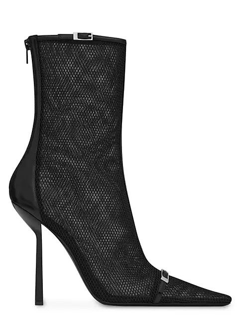 o1s1wg111124 Oxalis Booties In Mesh in Black