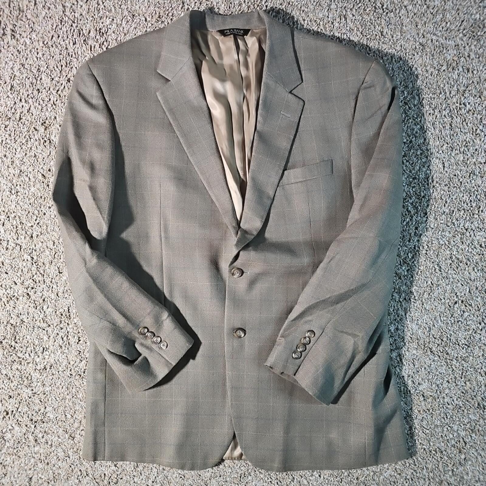 Jos. A. Bank Jos. A Bank 44R 2 Button Blazer Silk & Wool Size 44R - 1 Thumbnail