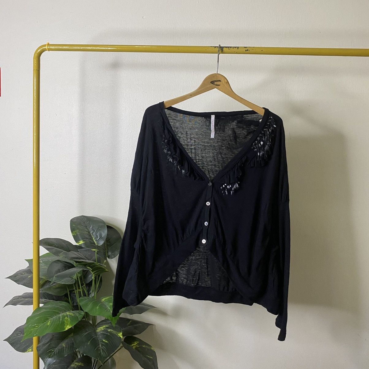 Sunao Kuwahara By Issey Miyake Black Women Cardigan Size XXL / US 16-18 / IT 52-54 - 1 Thumbnail
