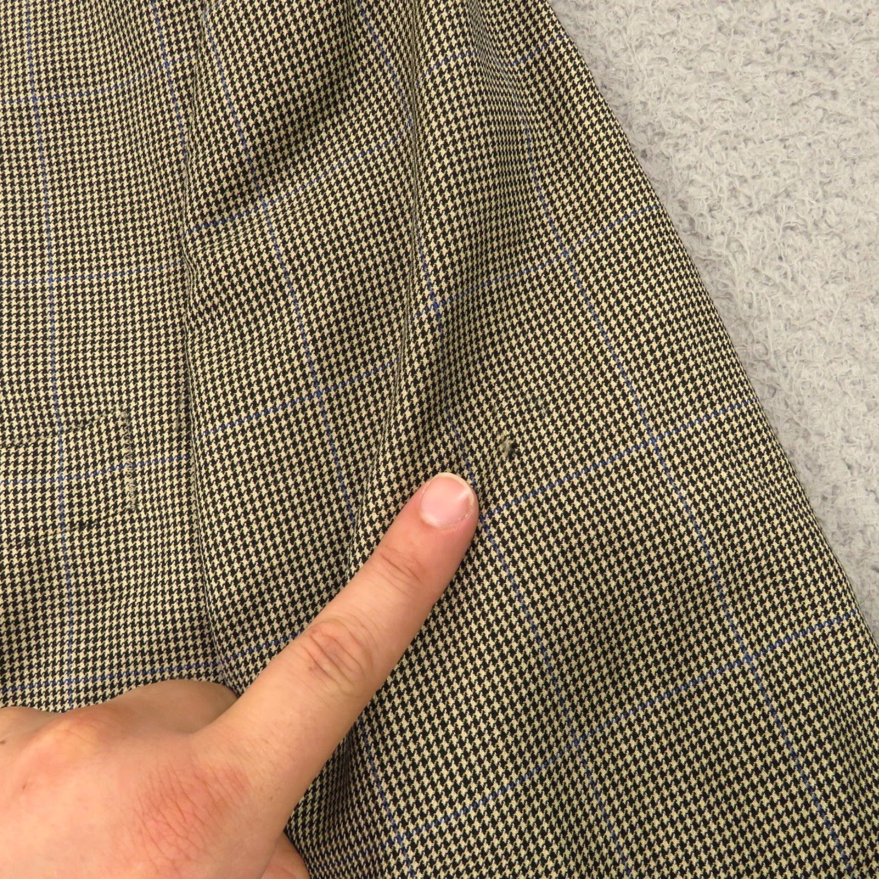 Brooks Brothers Brooks Brothers Blazer Sport Coat Jacket 44R Wool Cashmere Houndstooth Men Vintage Geometric Classic College Preppy USA Fashion Mens Size 44R - 6 Thumbnail