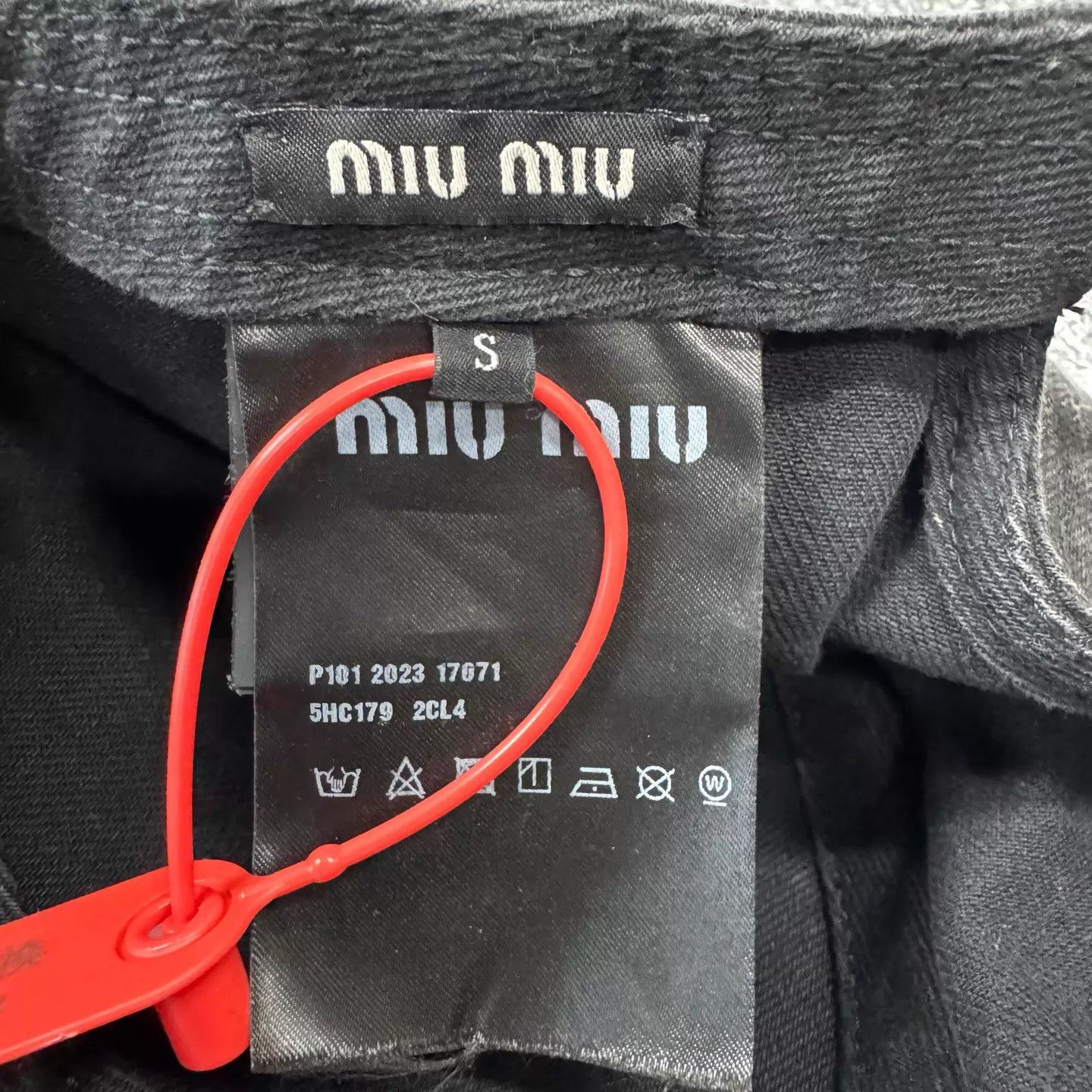 Miu Miu MIU MIU Distressed Patch Logo S 57cm 98 New Cap Size ONE SIZE - 6 Thumbnail