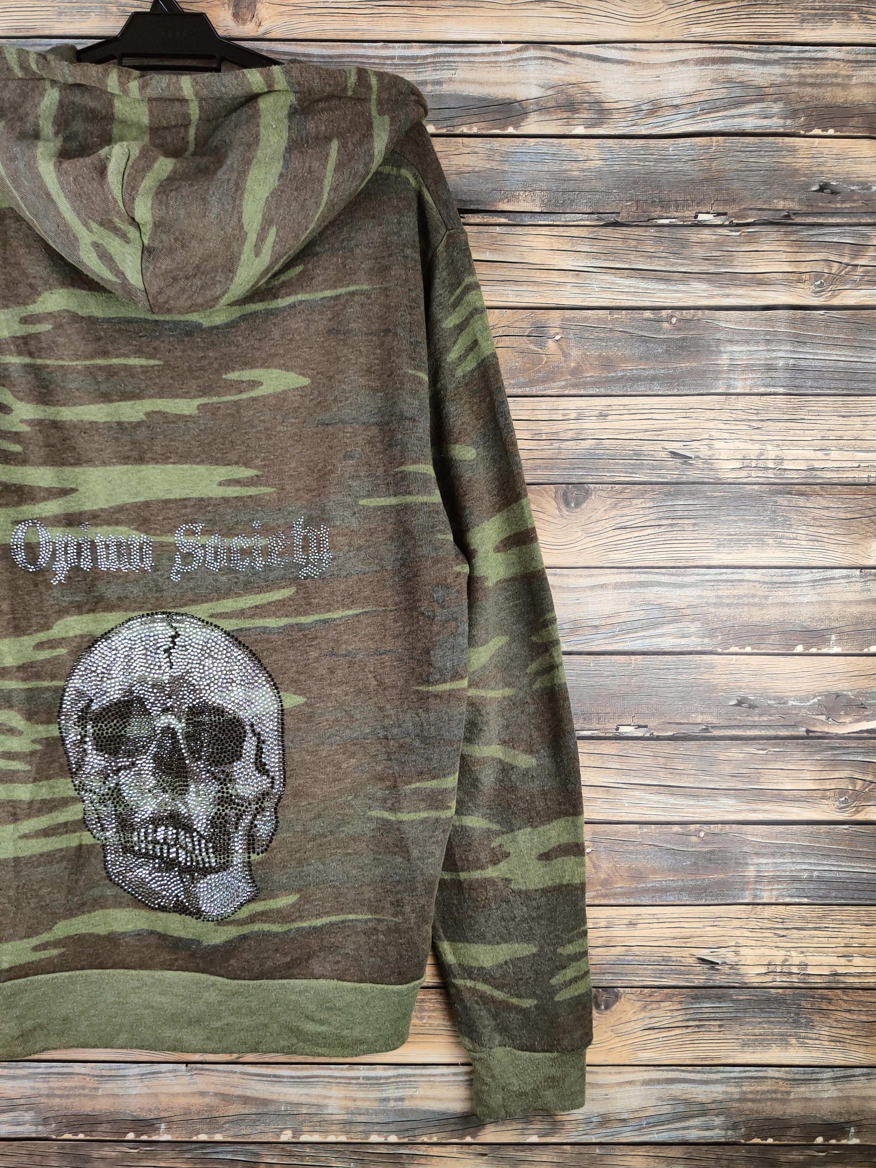 Skull Jeans by an Alchemist DL Camo Skull Arny Green Hoodie Sweaters #46-855 Size US XL / EU 56 / 4 - 4 Thumbnail