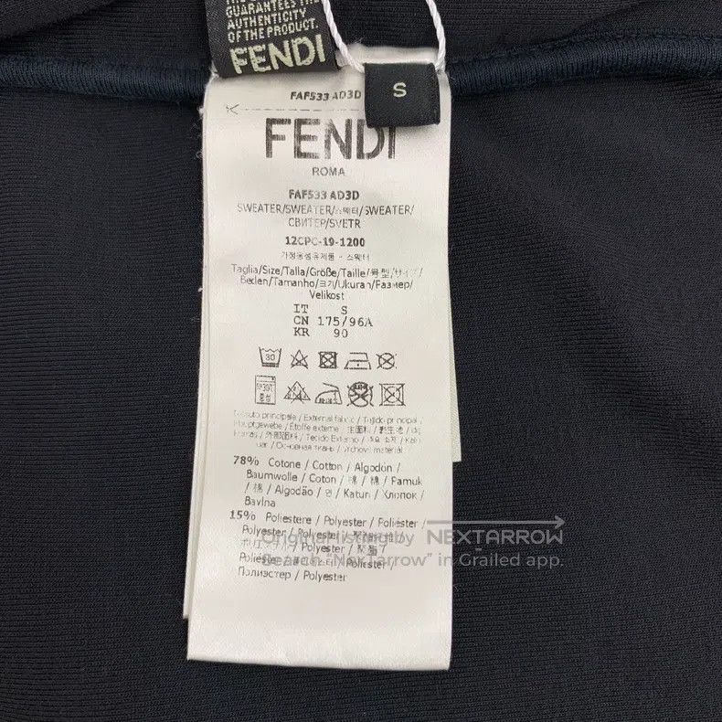 Fendi Fendi Black Logo Monogrammed Cotton Hooded Drawstring Zipp Size US S / EU 44-46 / 1 - 6 Thumbnail