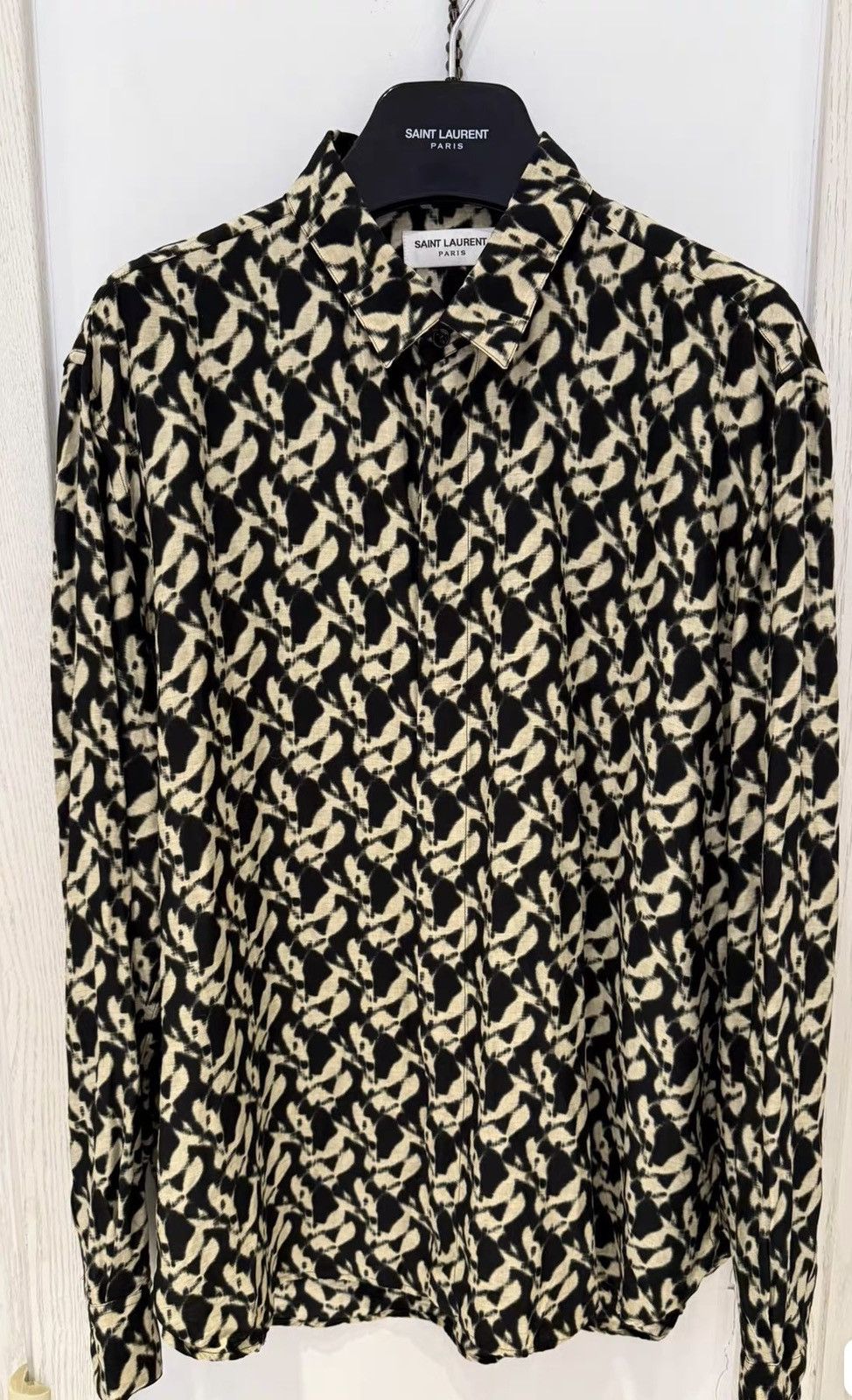 Saint Laurent Paris Abstract print shirt collar size 41 Size US M / EU 48-50 / 2 - 9 Thumbnail