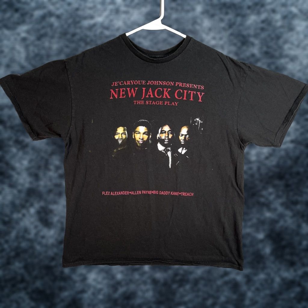 Delta VINTAGE New Jack City The Stage Play Promo T Shirt Mens Large Black Graphic Tee 1990s Mens Large Black 90s Concert Size US L / EU 52-54 / 3 - 1 Thumbnail