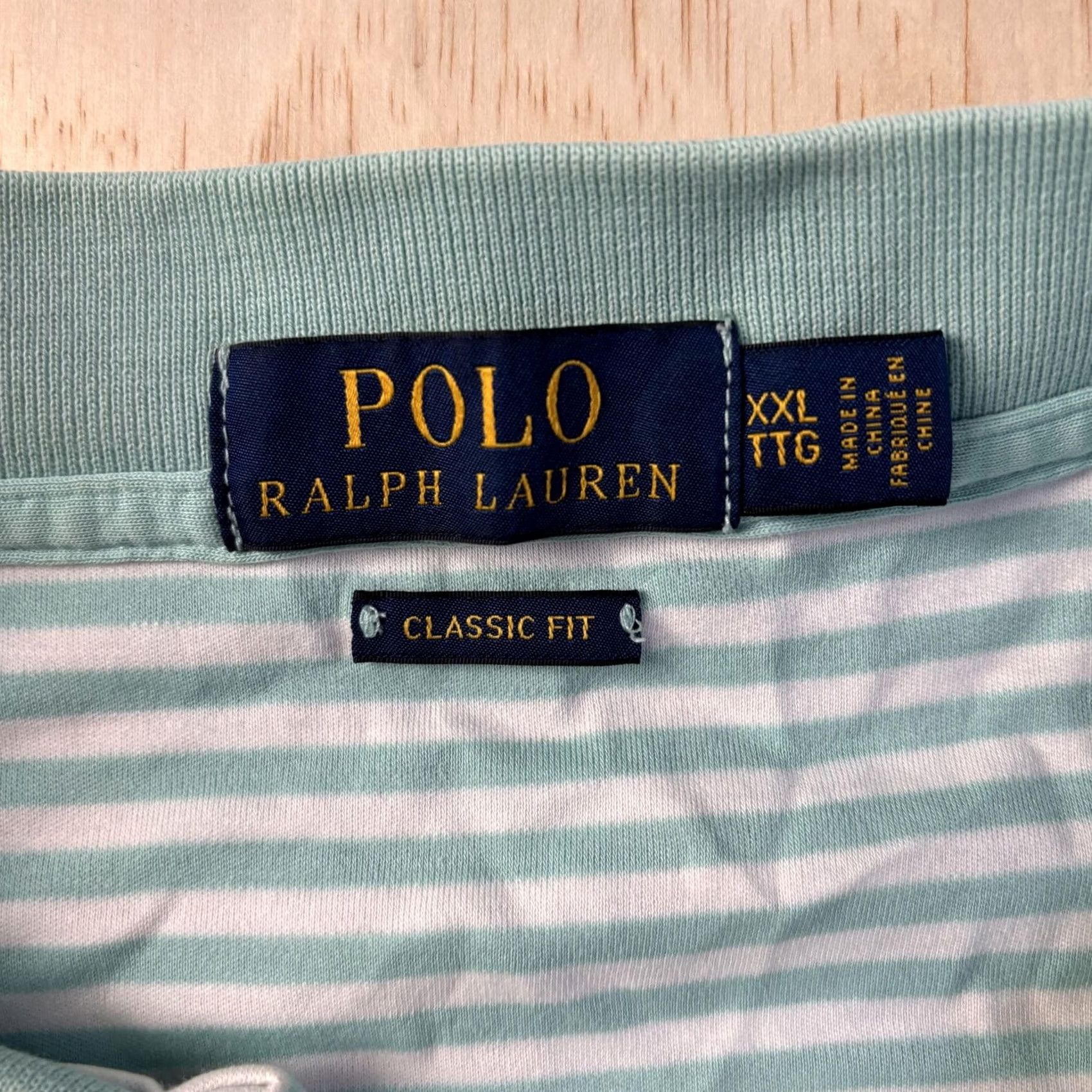 Polo Ralph Lauren Polo Ralph Lauren Polo Shirt Mens 2XL Green Stripe Classic Fit Cotton Casual Size US XXL / EU 58 / 5 - 3 Thumbnail