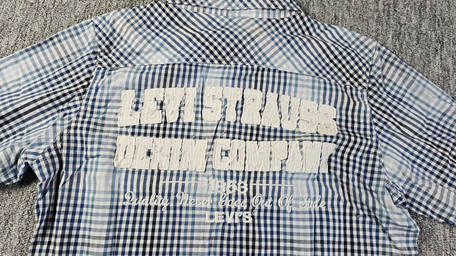 Levi's Levis Two Horse Brand Flannel Button Shirt XL Blue Size US XL / EU 56 / 4 - 2 Thumbnail