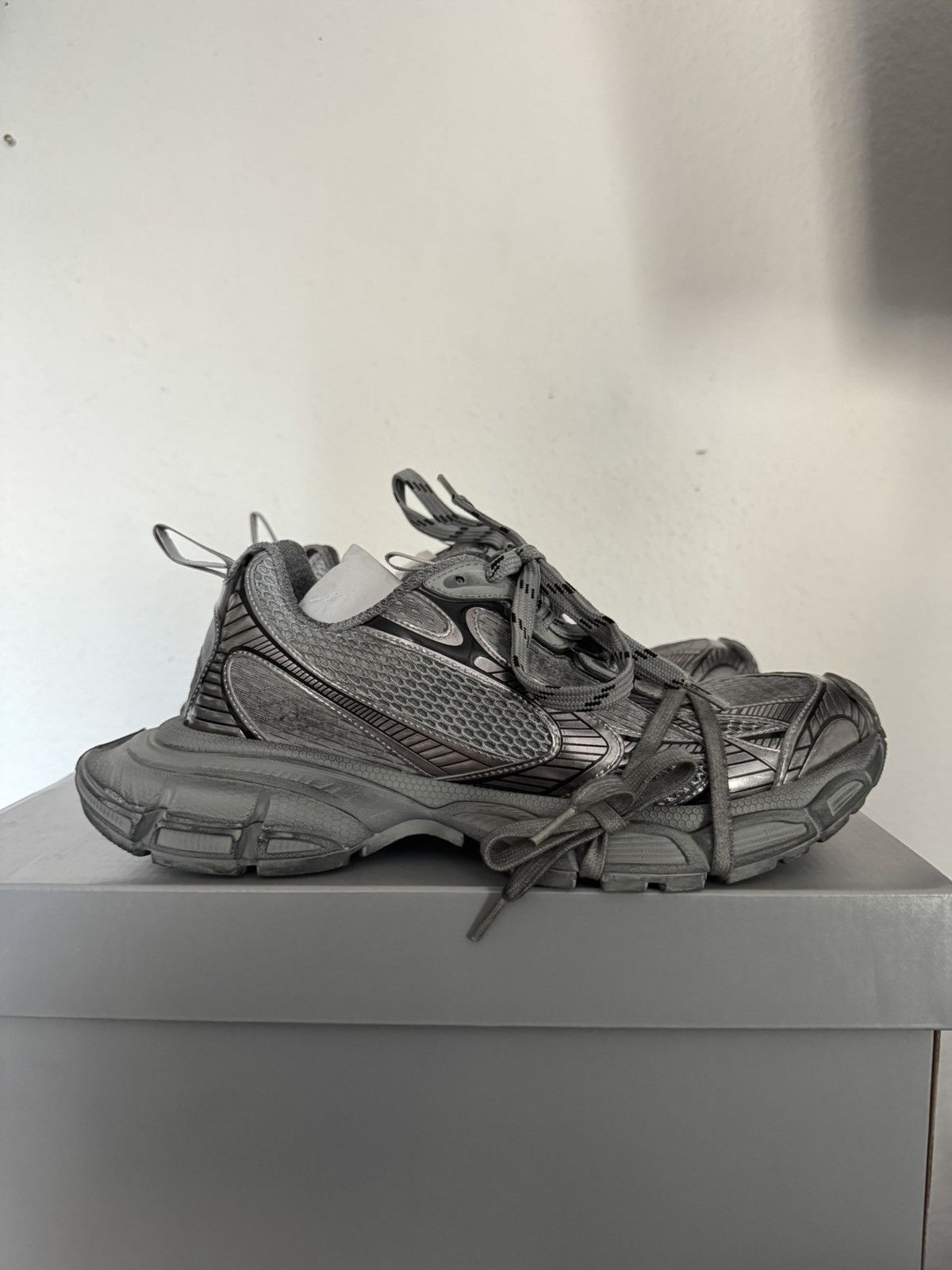 Balenciaga Balenciaga 3XL sneaker Grey Silver 45 Size US 11 / EU 44 - 7 Thumbnail