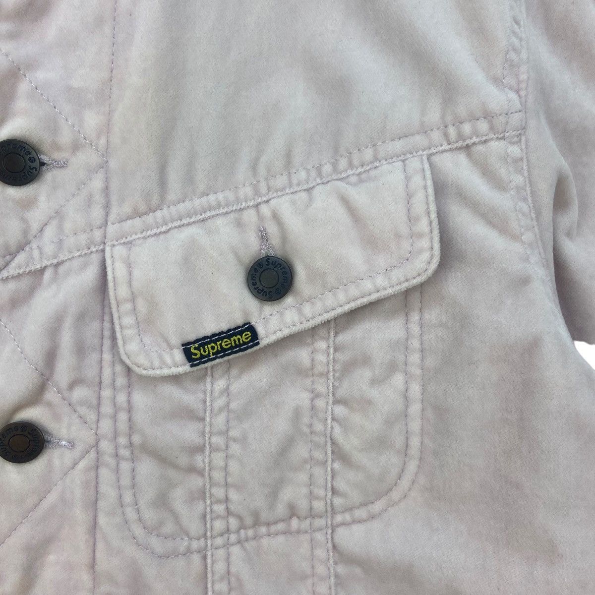 Supreme Supreme Velvet Dusty Pink Trucker Jacket Size US M / EU 48-50 / 2 - 5 Thumbnail