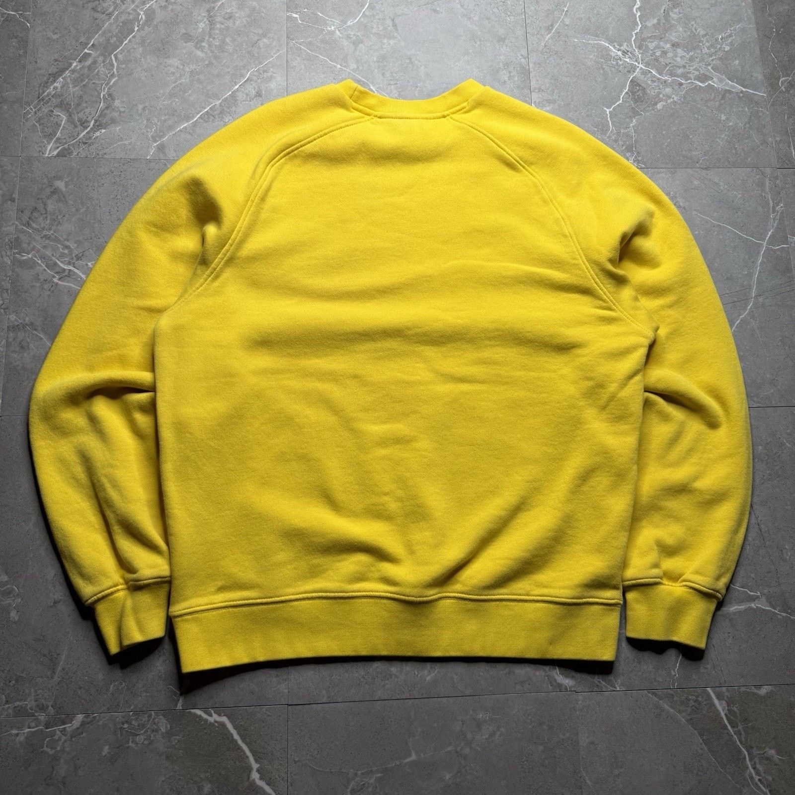 Nike Vintage 90s Nike Mini Swoosh Yellow Sweatshirt Silver Tag Size US M / EU 48-50 / 2 - 2 Thumbnail