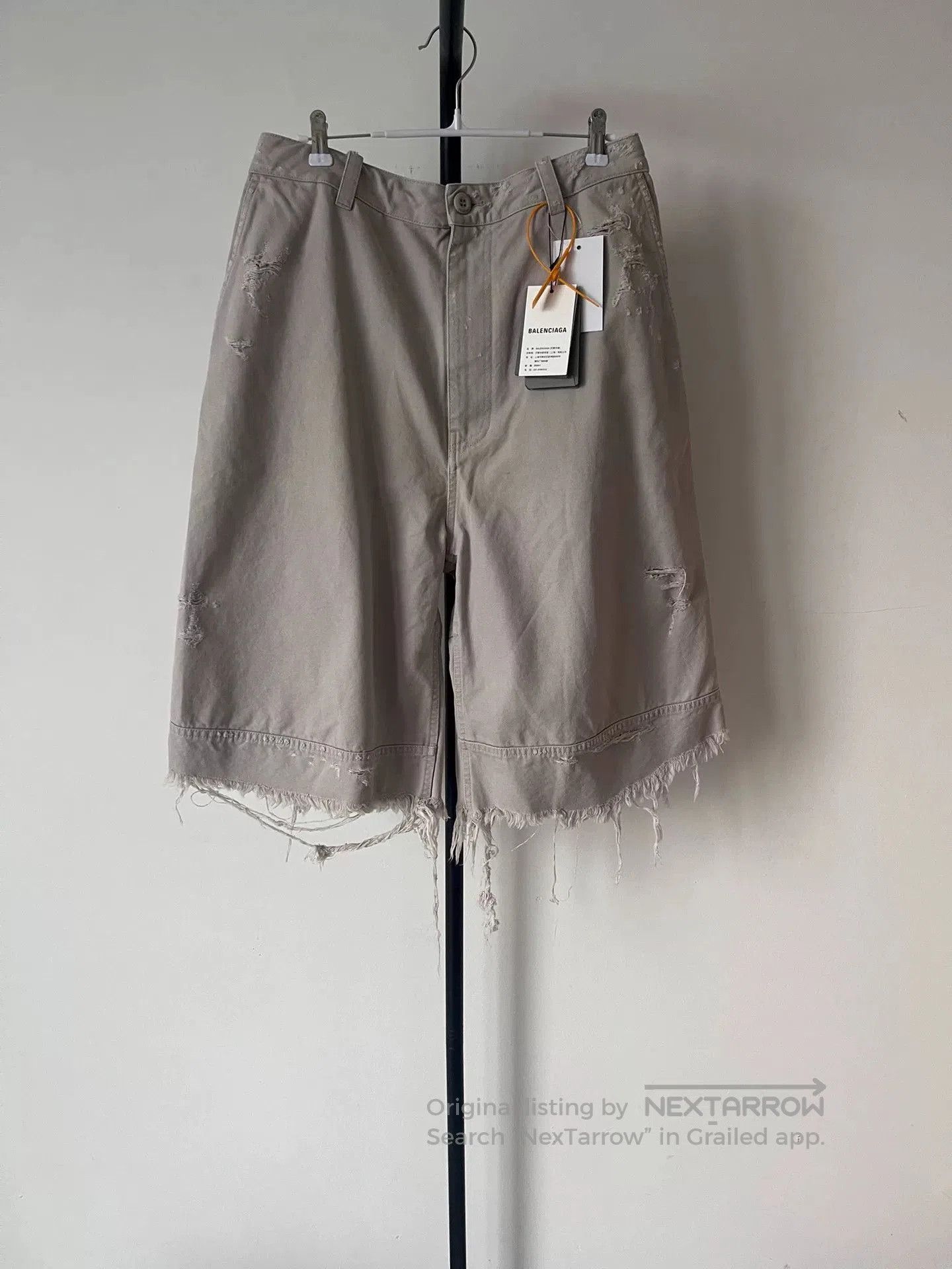 Balenciaga Balenciaga Men's Distressed Cotton Shorts. Size US 26 / EU 42 - 1 Thumbnail