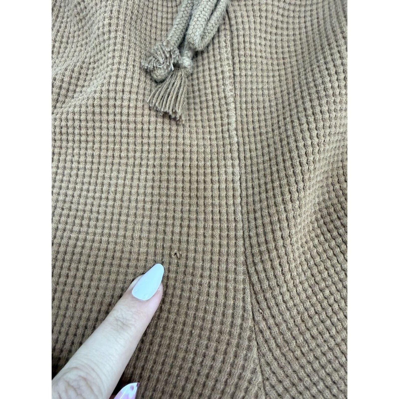 Vintage Sage Collective Womens Sweatpants Jogger Brown Waffle Knit Drawstring XL Front Pockets Casual Comfort Tapered Size 40" / US 18 - 2 Thumbnail